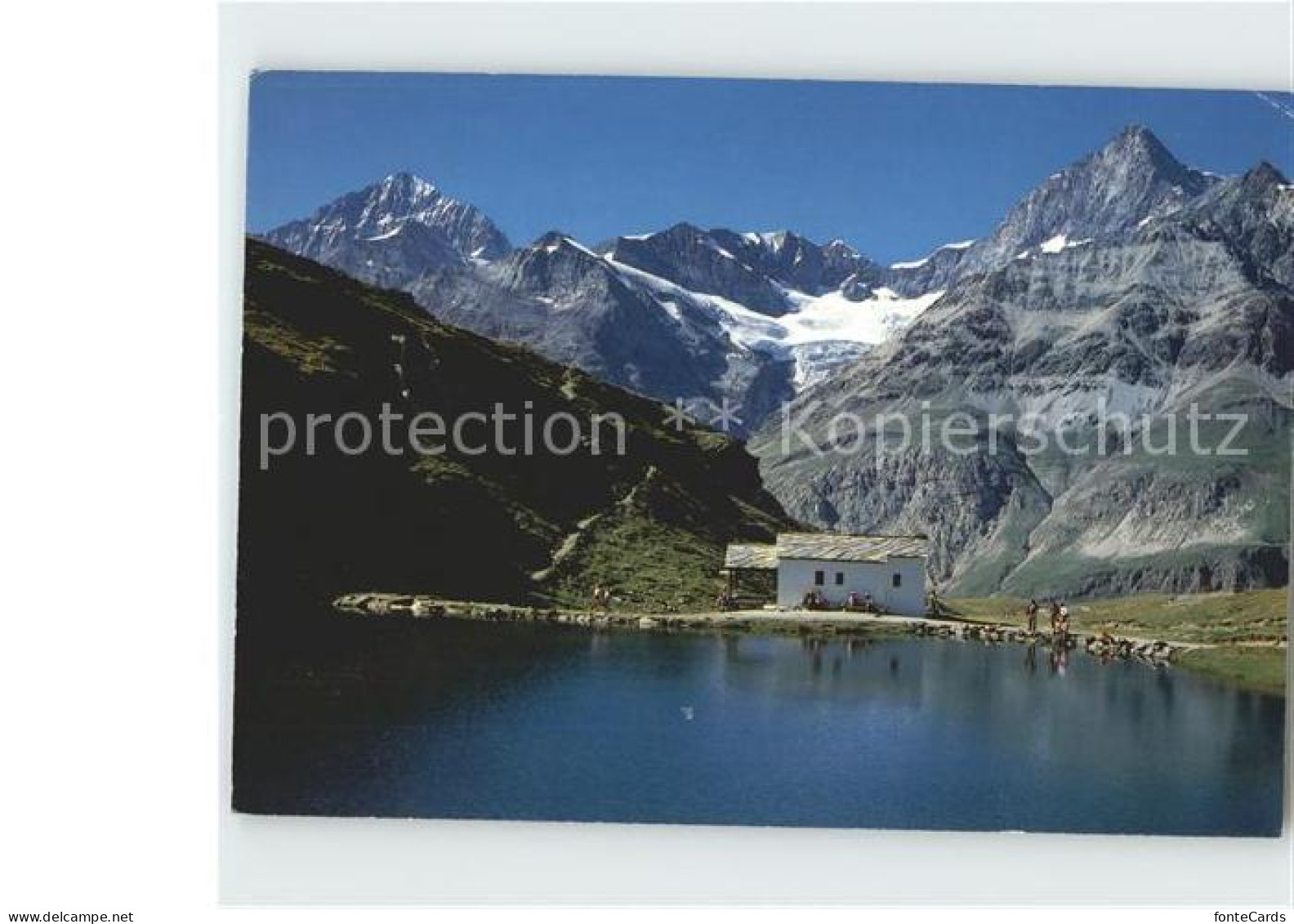 12256635 Schwarzsee Zermatt VS Kapelle Maria Zum Schnee Dent Blanche Und Obergab - Autres & Non Classés