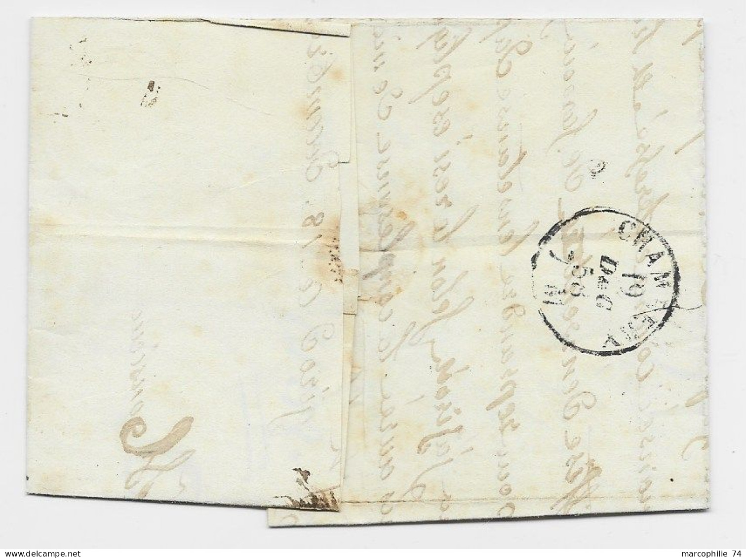 SARDE SARDEGNA 20C BLEU FONCE TOUCHE PETIT BDF LETTRE COVER LETTERA ALBENS 1858 SAVOIE ECRITE ST GIROD - Sardinië