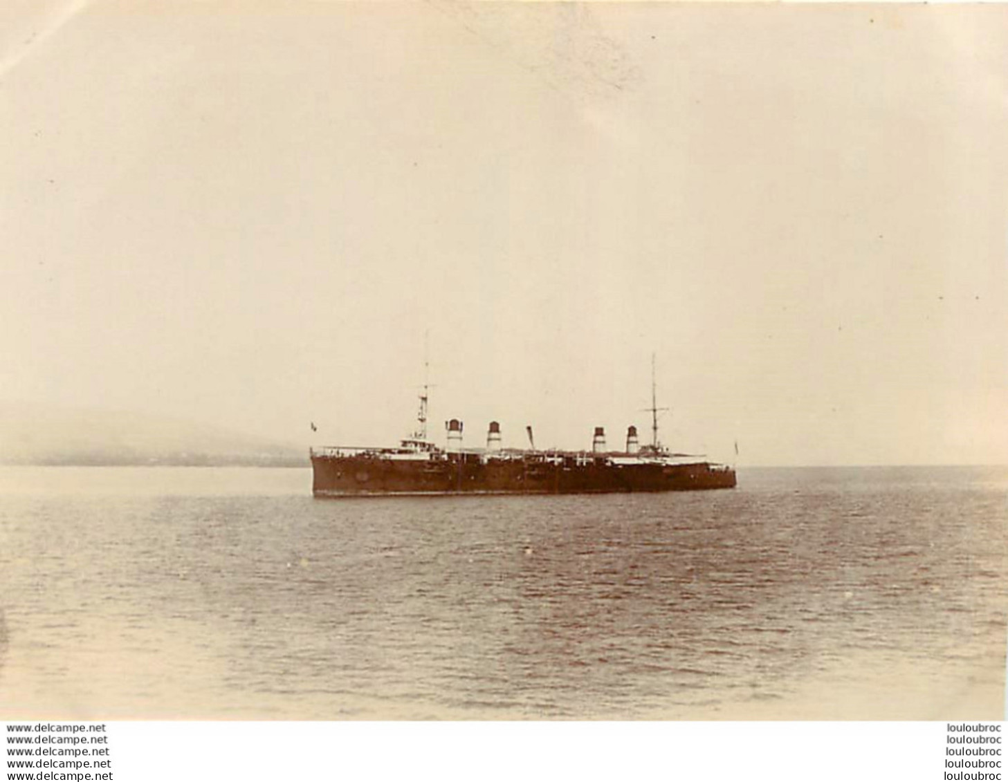 CROISEUR JURIEN DE LA GRAVIERE 1904 PHOTO ORIGINALE 10.50 X 7.50 CM - Schiffe