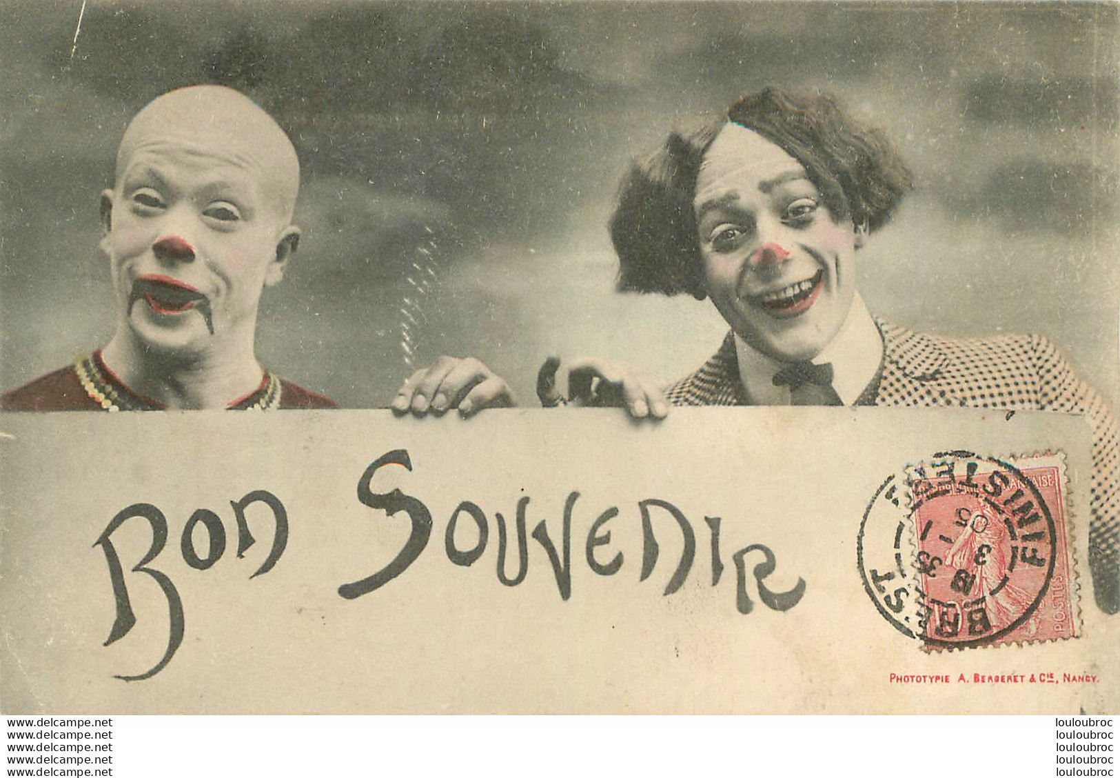 CLOWNS BON SOUVENIR  1905 - Circus
