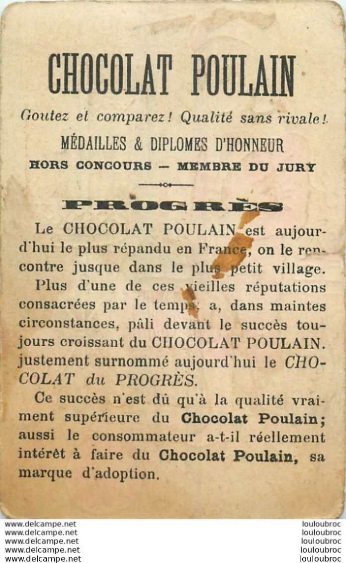 CHROMO CHOCOLAT POULAIN LA CAGE AUX OISEAUX - Poulain