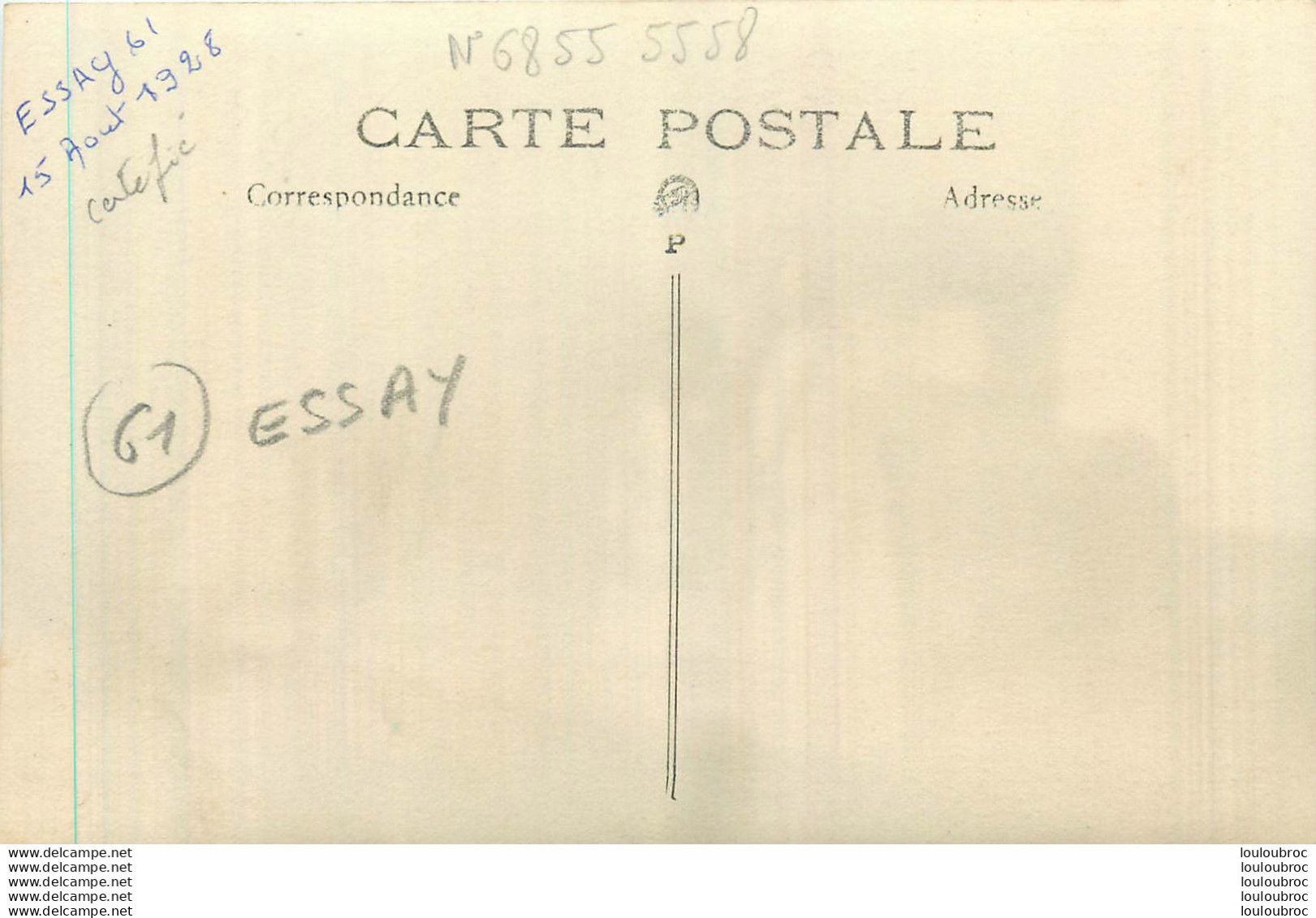 CARTE PHOTO NOTEE ESSAY AU VERSO 15 AOUT 1928 MAIS SANS CERTITUDE - To Identify