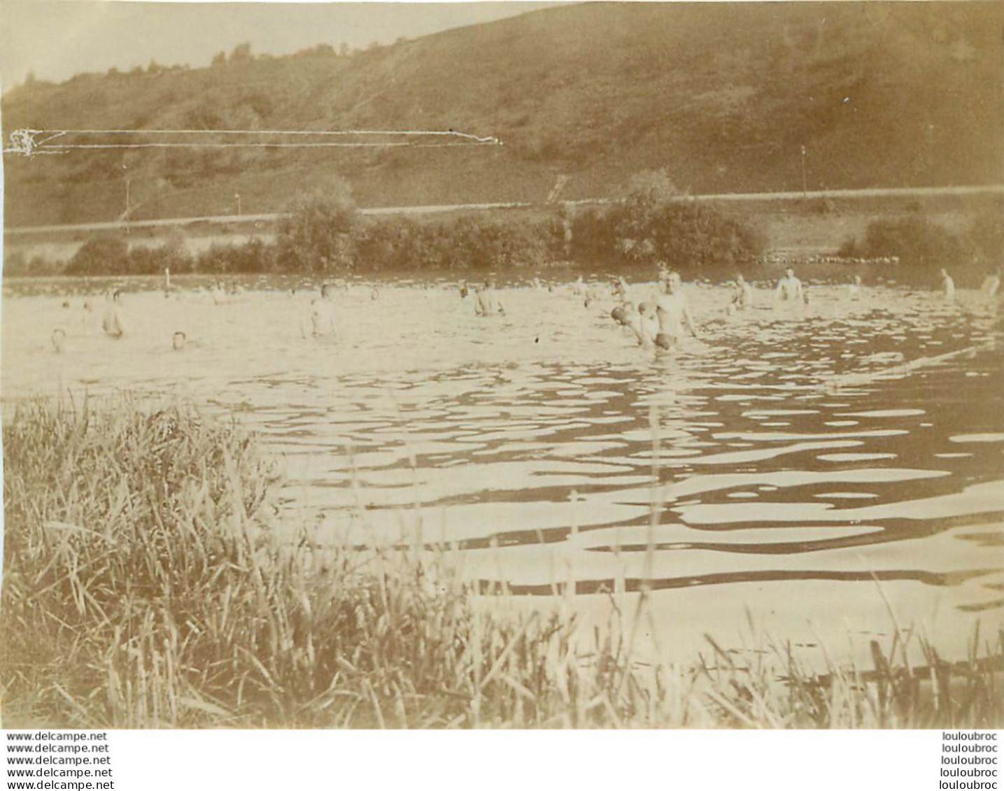 VILLEY LE SEC SOLDATS LE PETIT BAIN 22/07/1904  PHOTO ORIGINALE 11 X 8 CM - Lieux