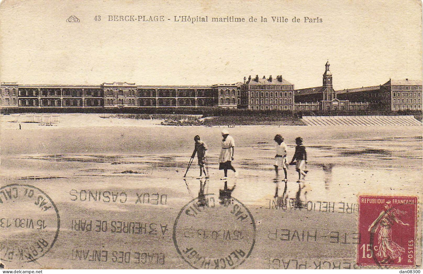 62 BERCK PLAGE L'HOPITAL MARITIME DE LA VILLE DE PARIS - Berck