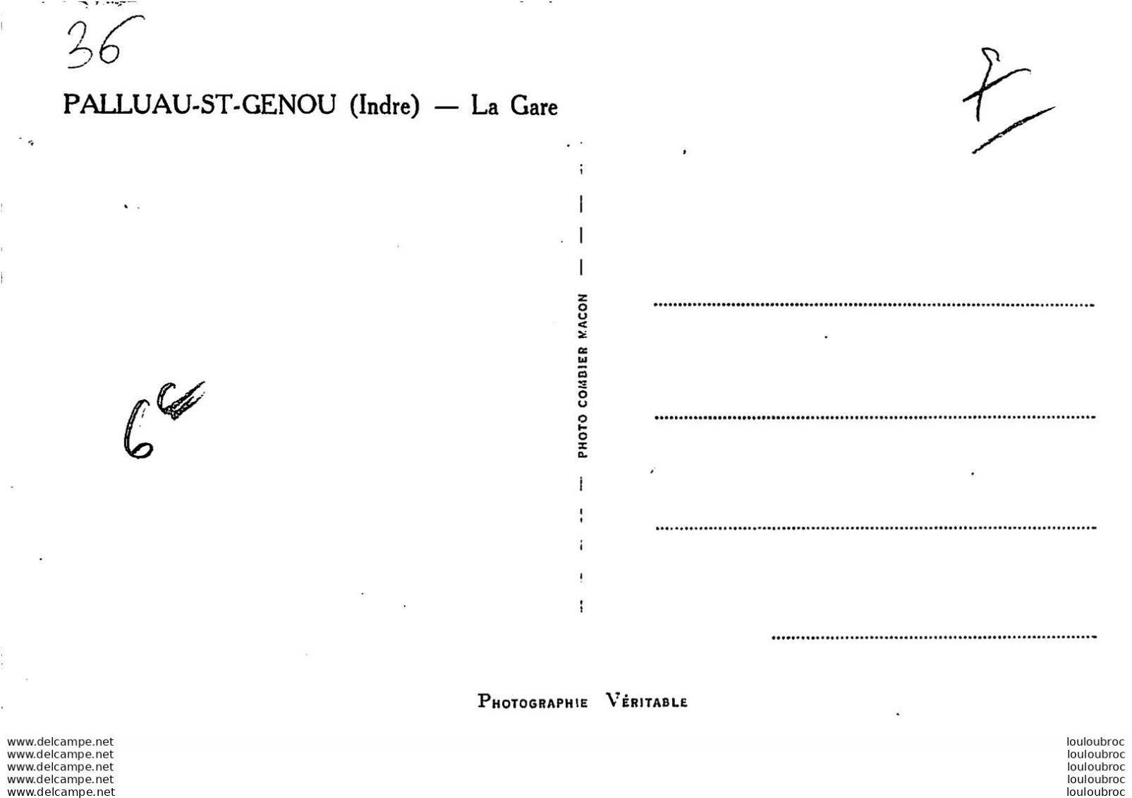 PALLUAU ST GENOU LA GARE - Sonstige & Ohne Zuordnung