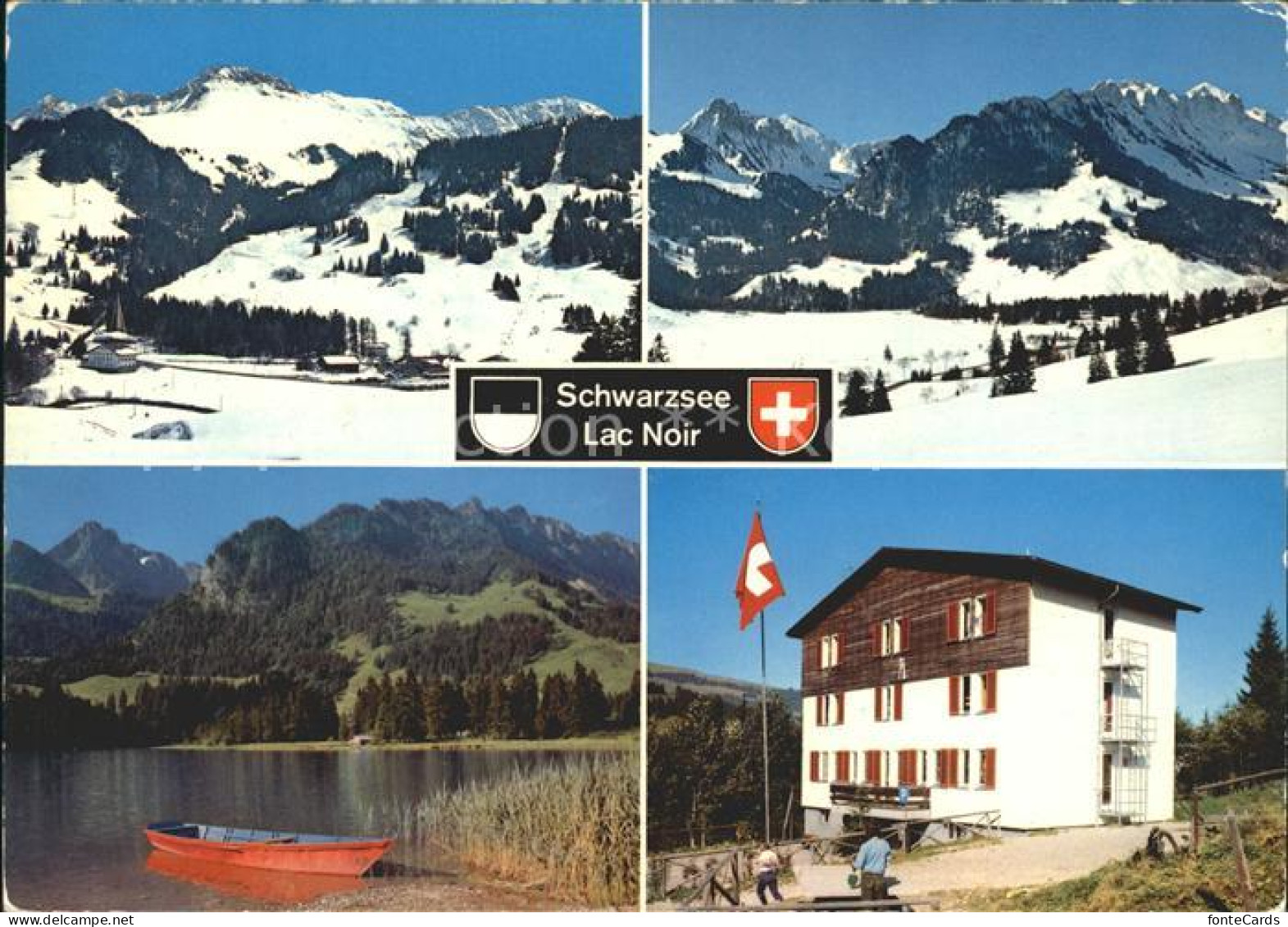 12221505 Lac Noir Schwarzsee FR Kaiseregg Schafberg Spitzfluh Rippazfluh Haus De - Otros & Sin Clasificación