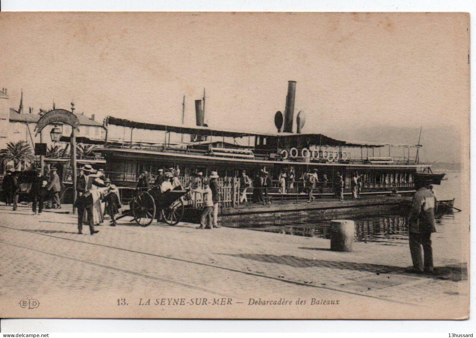 Carte Postale Ancienne La Seyne Sur Mer - Débarcadère Des Bateaux - La Seyne-sur-Mer