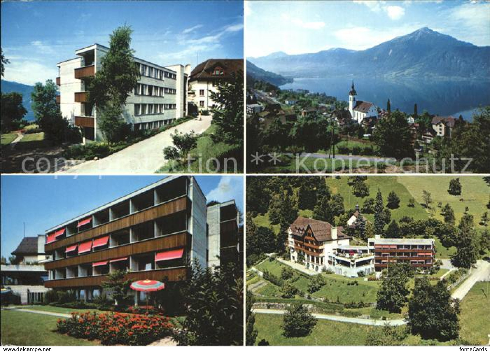 12221465 Walchwil Haus St Elisabeth Ortsansicht Mit Kirche Zugersee Alpen Walchw - Other & Unclassified