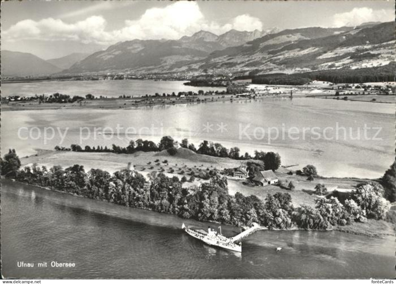 12186645 Zuerich Fliegeraufnahme Ufnau Mit Obersee Zuerich - Andere & Zonder Classificatie