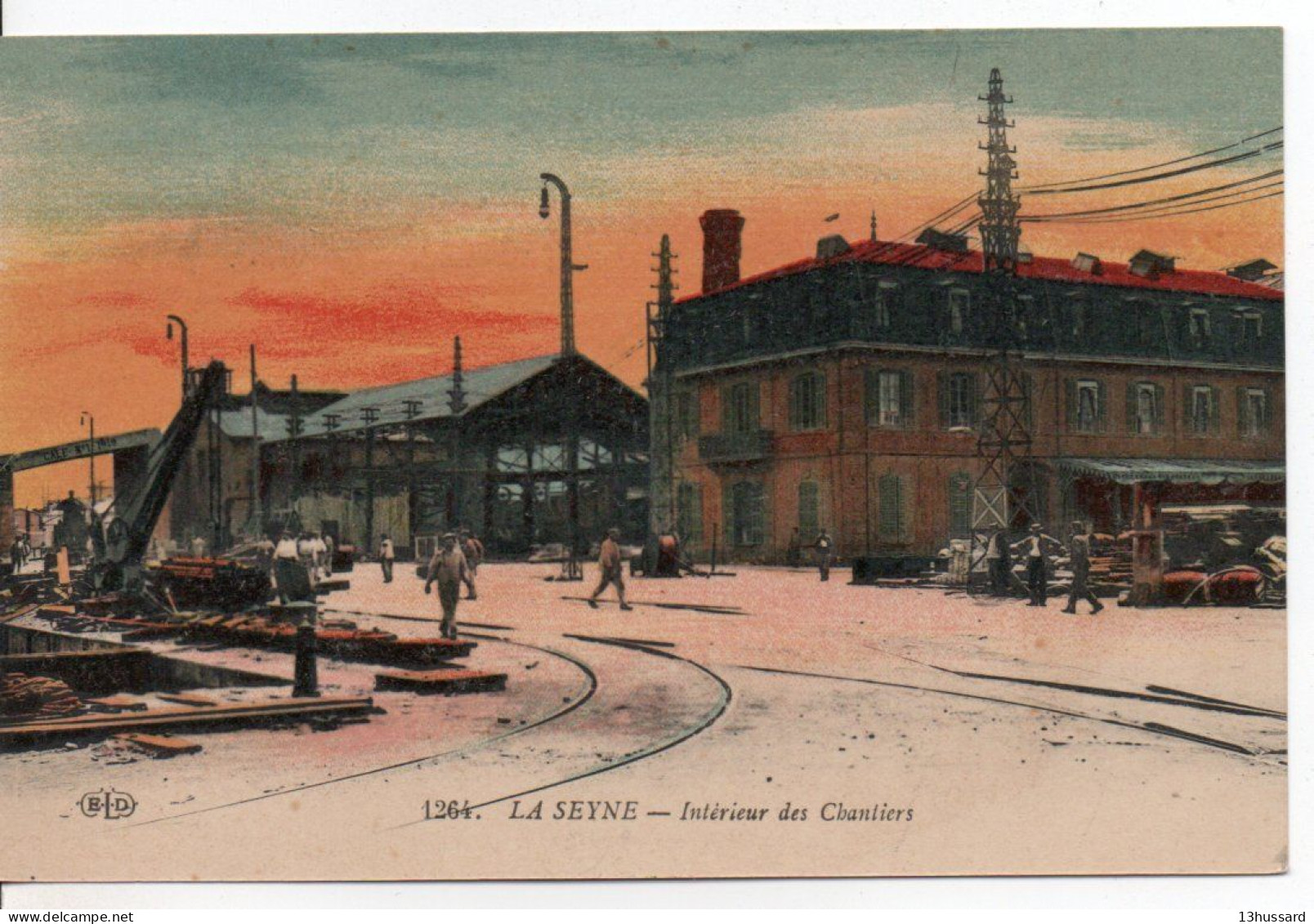 Carte Postale Ancienne La Seyne Sur Mer - Intérieur Des Chantiers - Industrie, Chantiers Navals - La Seyne-sur-Mer