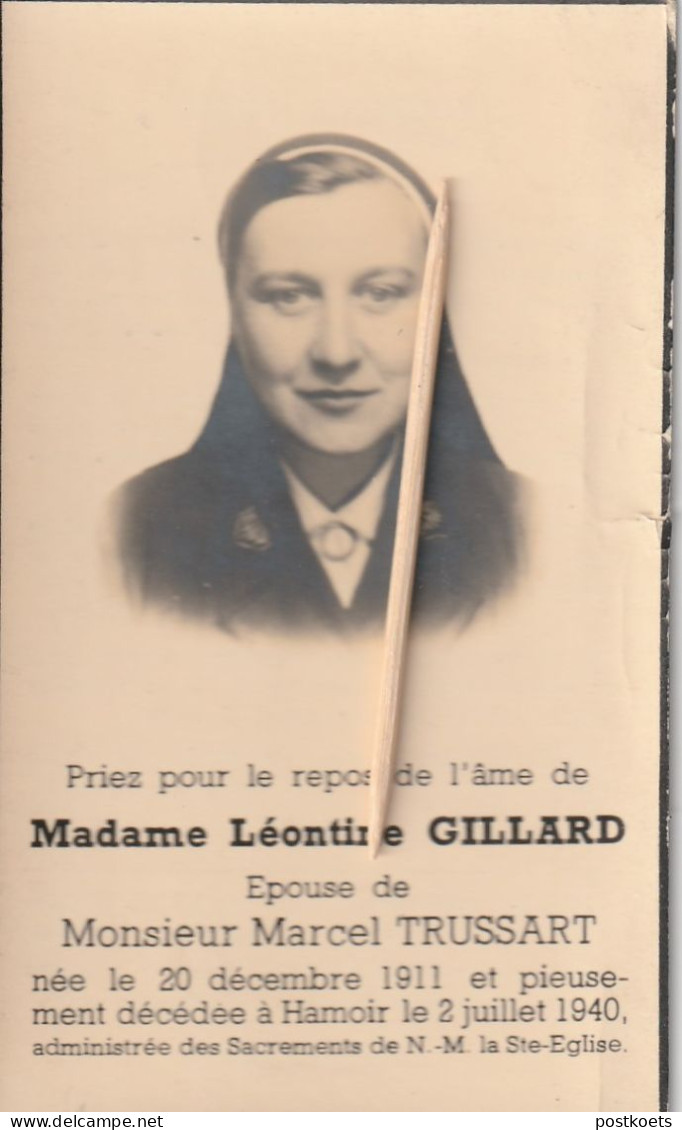Hamoir, 1940, Leontine Gillard, Trussart - Devotieprenten