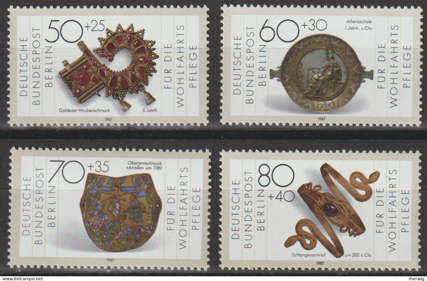 Berlin, 1987, Mi.Nr. 789-792 ** -  Ein Satz "Wohlfahrt: Gold- Und Silberschmiedekunst" - Unused Stamps
