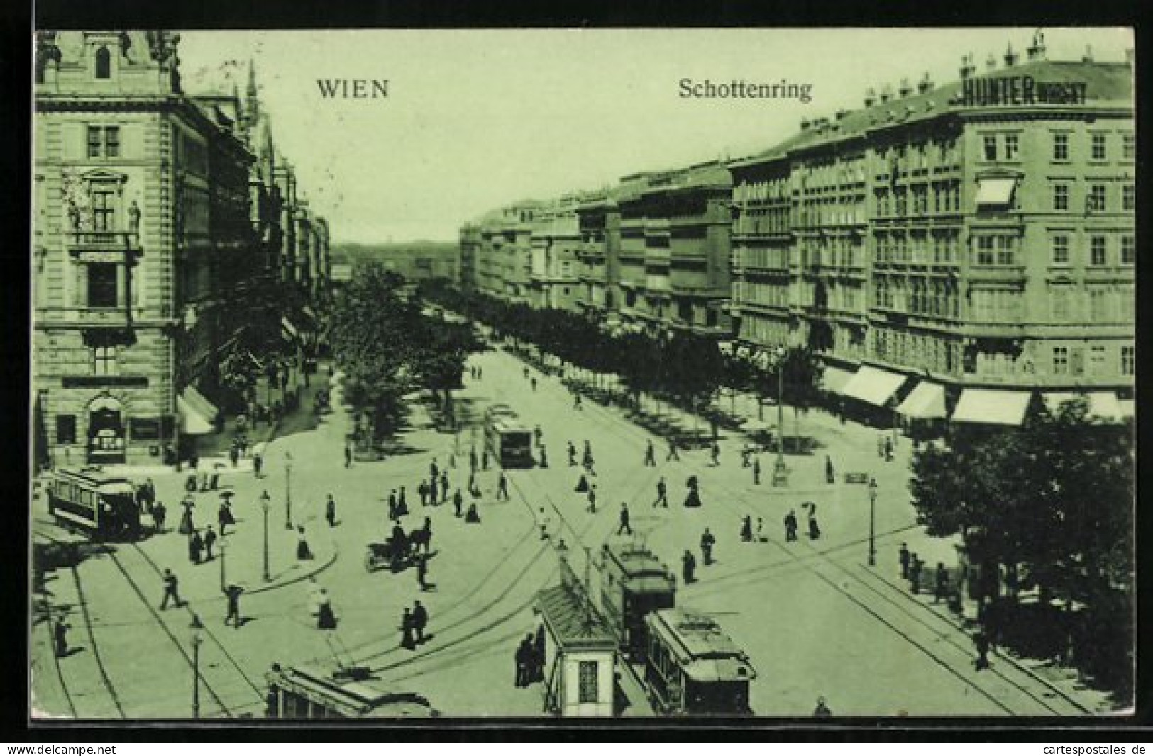 AK Wien, Strassenbahnen Auf Dem Schottenring  - Tramways