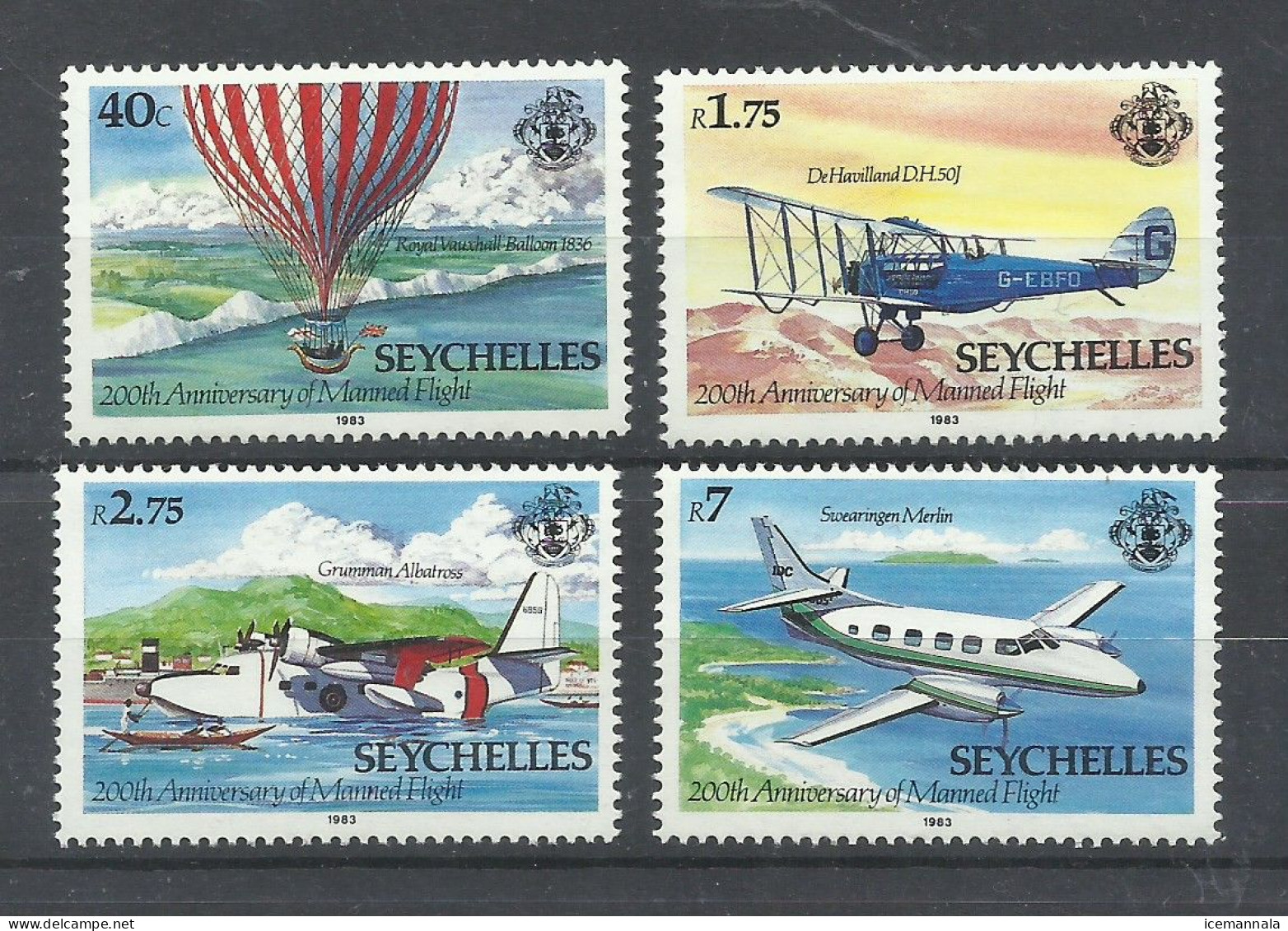 SEYCHELLES   YVERT  530/33  MNH  ** - Luchtballons