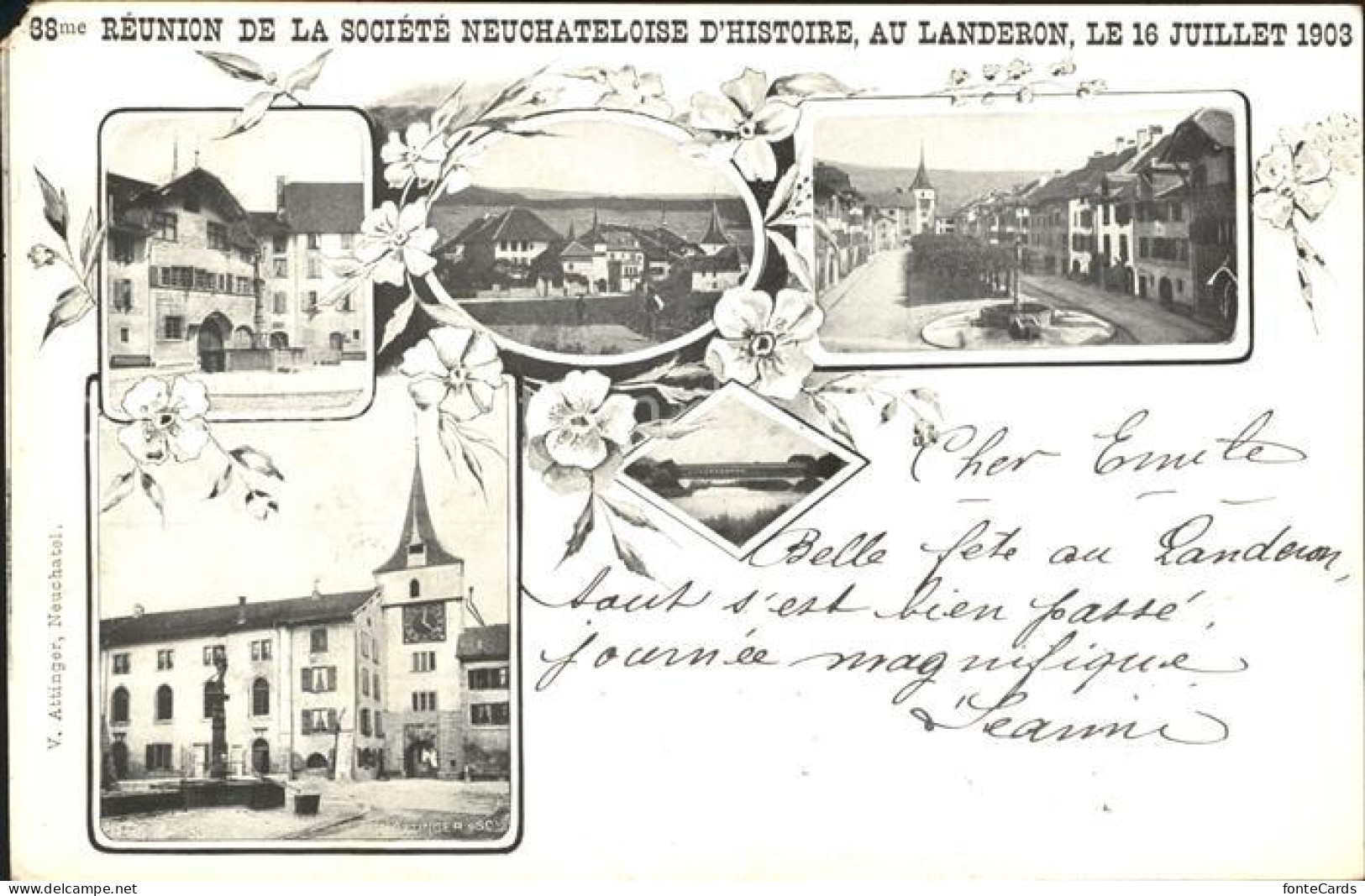 12160005 Landeron Le Réunion De La Société Neuchateloise D`Histoire Le Landeron - Other & Unclassified