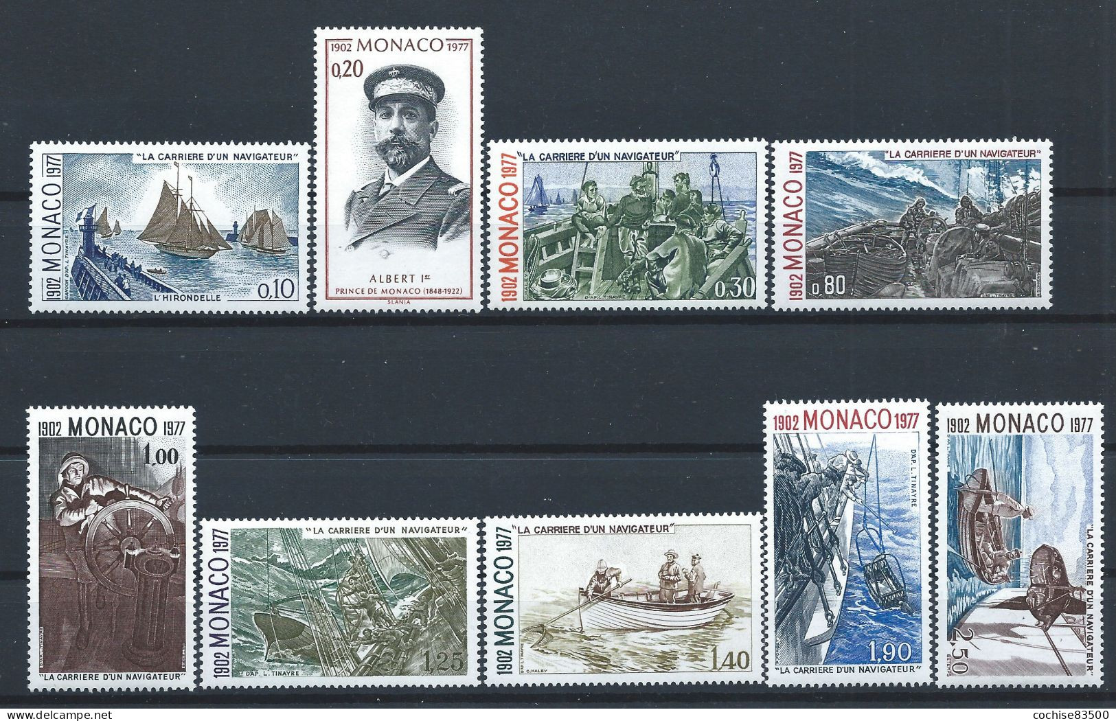 Monaco N°1084/92** (MNH) 1977 - Ouvrage Du Prince Albert 1er (I) - Unused Stamps