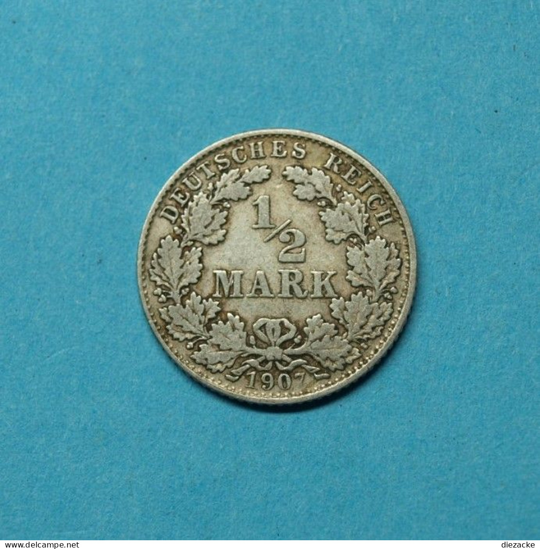 Deutsches Reich 1907 D 1/2 Mark Silber (M4791 - Other & Unclassified