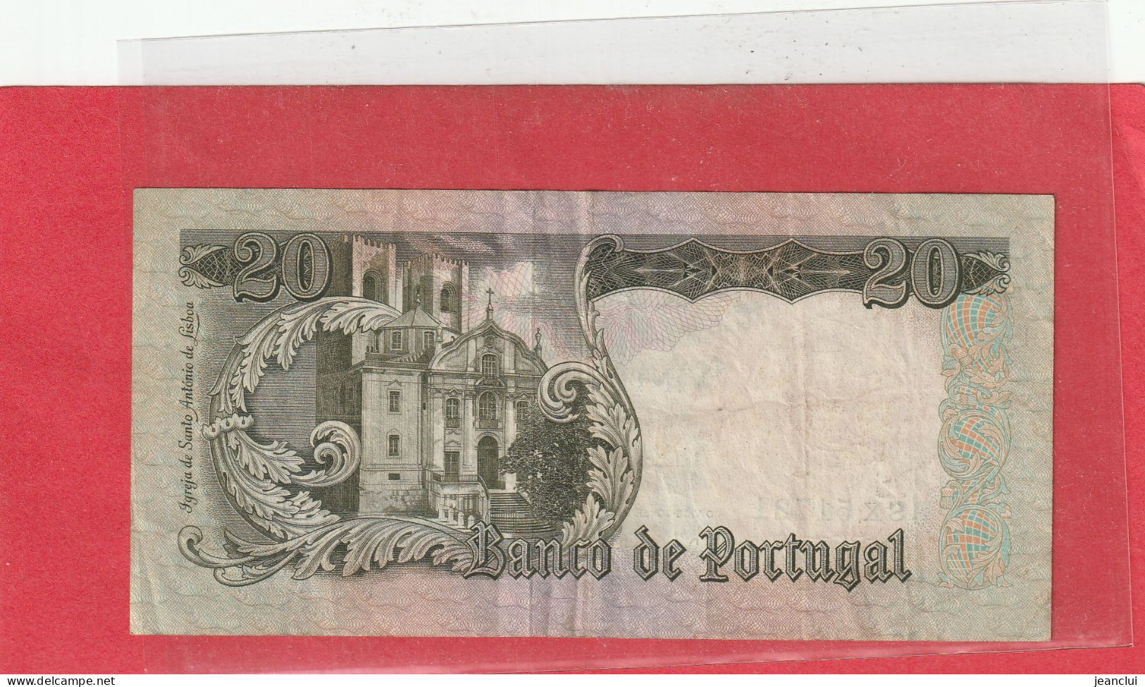 BANCO DE PORTUGAL  .  20 ESCUDOS . S. ANTONIO . 26-5-1964 .  N°  ASX 51721 . 2 SCANNES . BILLET USITE - Portugal