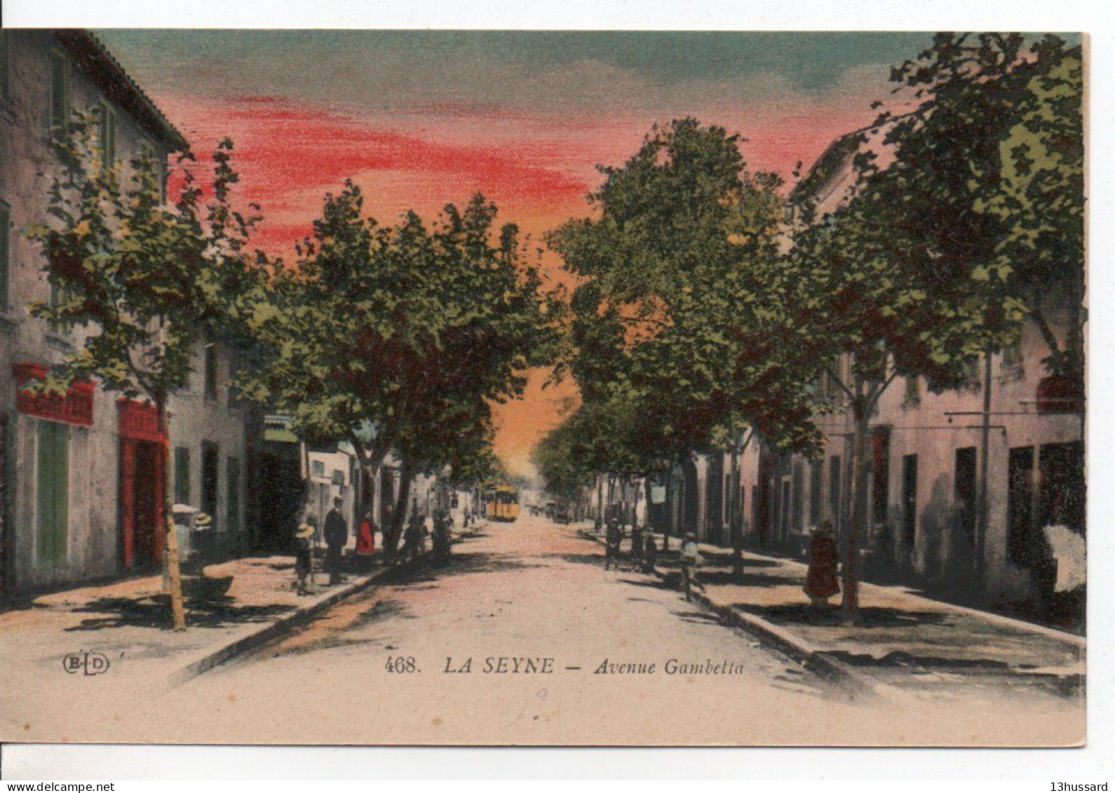 Carte Postale Ancienne La Seyne Sur Mer - Avenue Gambetta - La Seyne-sur-Mer