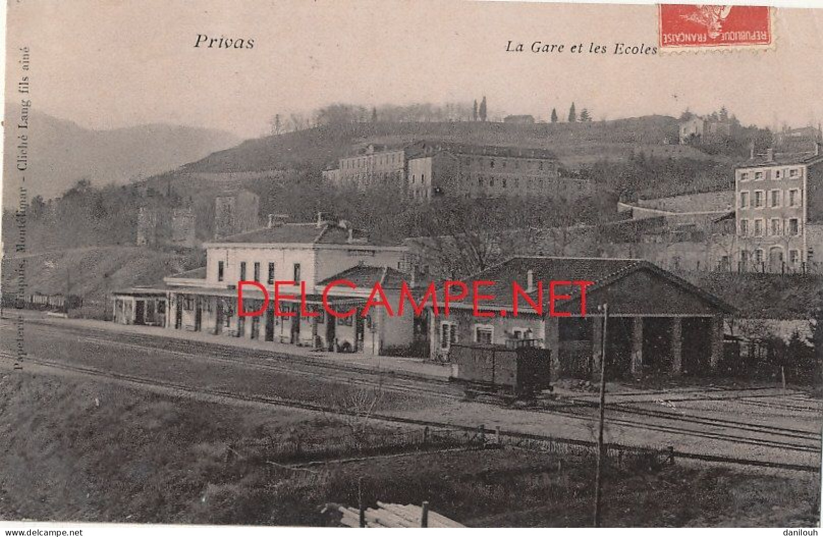 07 // PRIVAS   La Gare Et Les écoles  (vernissée) - Privas