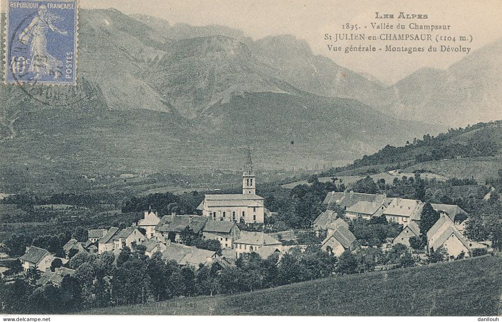 05 // SAINT JULIEN EN CHAMPSAUR   Vue Générale   Montagnes Du Dévoluy 1895 - Other & Unclassified