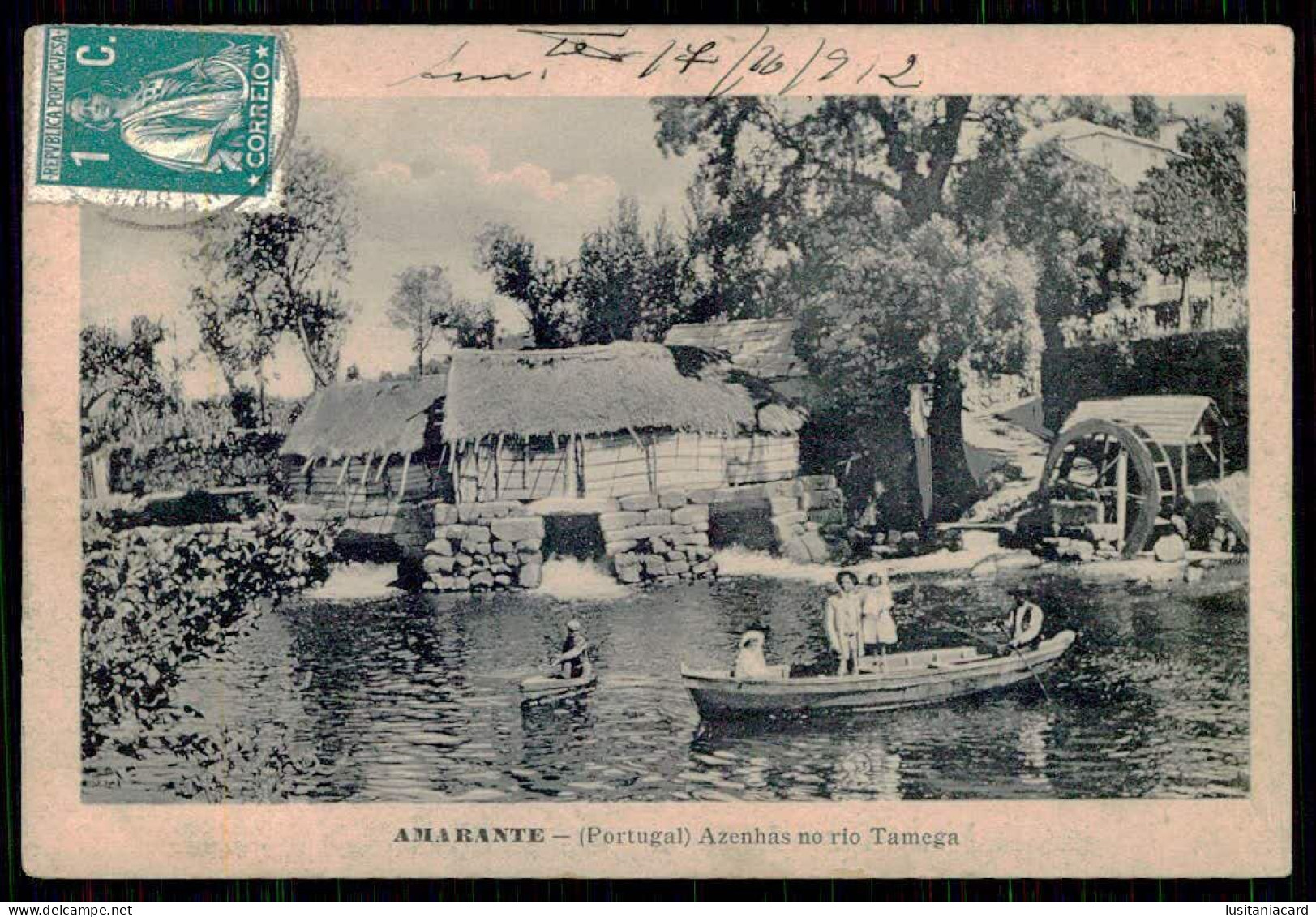 AMARANTE - AZENHAS -  Azenhas No Rio  Tamega. ( Ed. Photographia De A. T. Carneiro Nº 22) Carte Postale - Porto