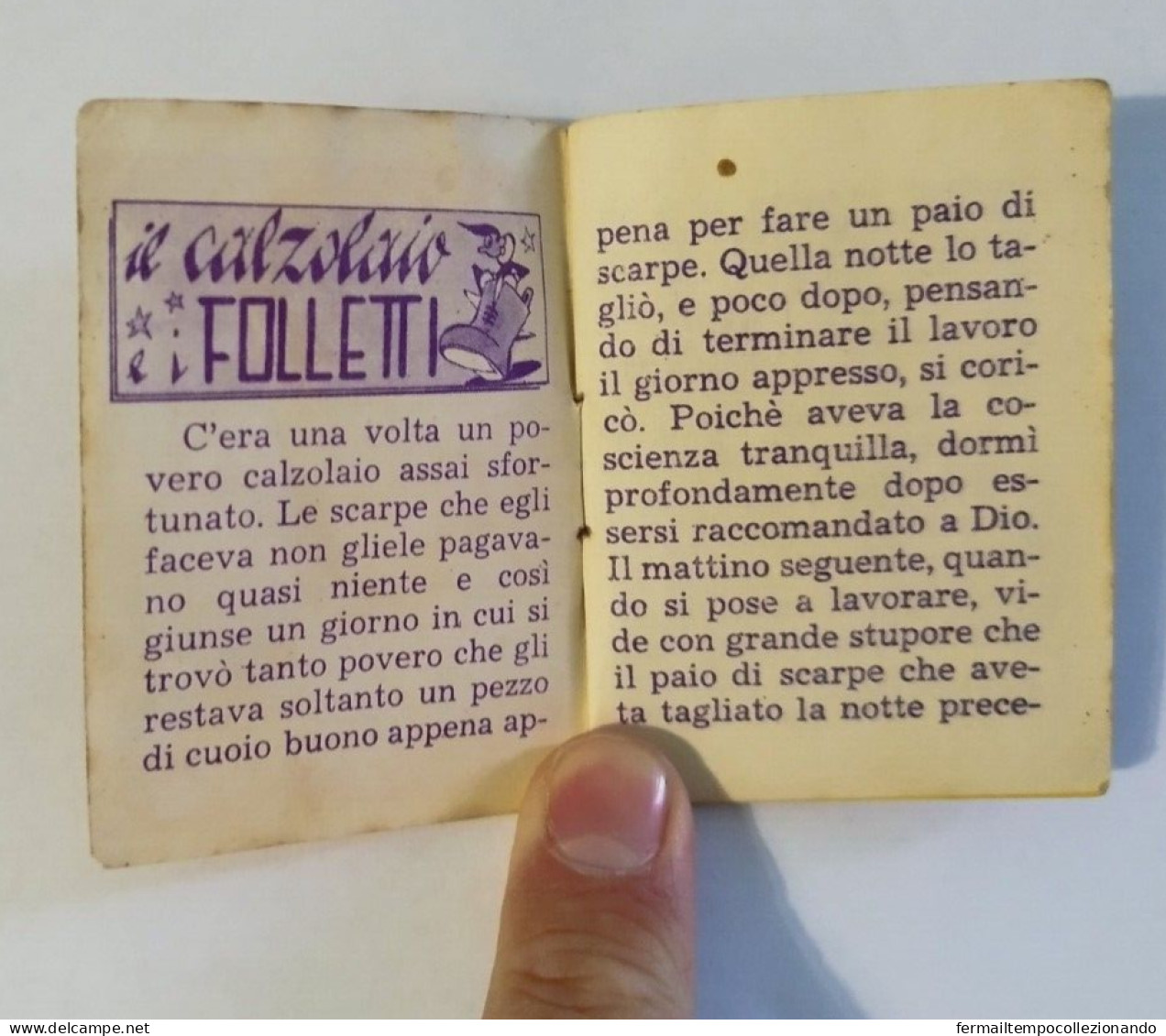 Bq28 Libretto Minifiabe Tascabili Il Calzolaio Ed I Folletti Ed Vecchi 1952 N40 - Zonder Classificatie
