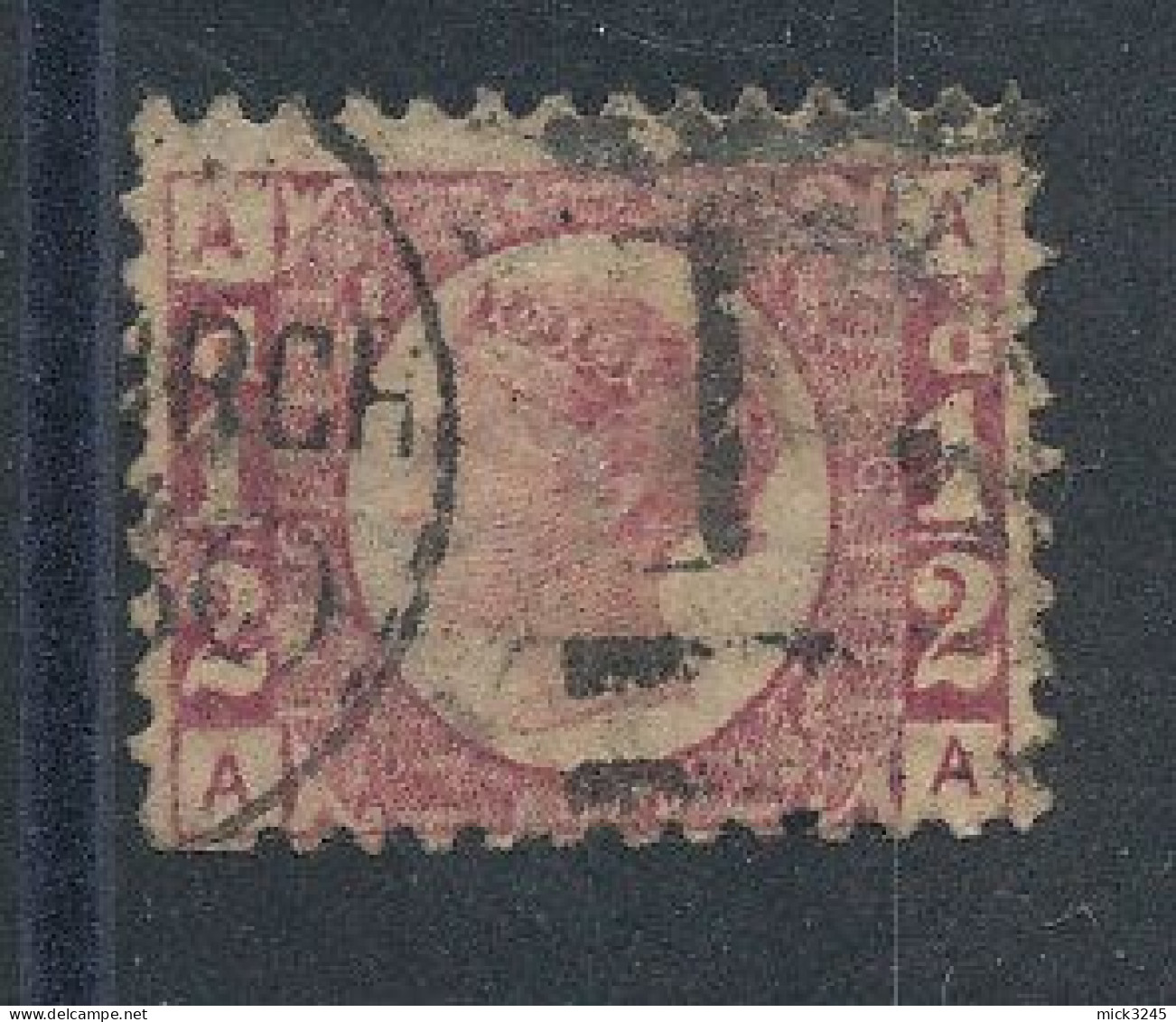 GB  N°49 Victoria 1/2p Rouge De 1870 Planche 6 - Oblitérés