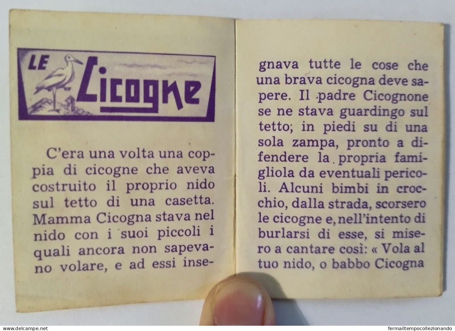 Bq33 Libretto Minifiabe Tascabili Le Cicogne Ed Vecchi 1952 N11 - Sin Clasificación