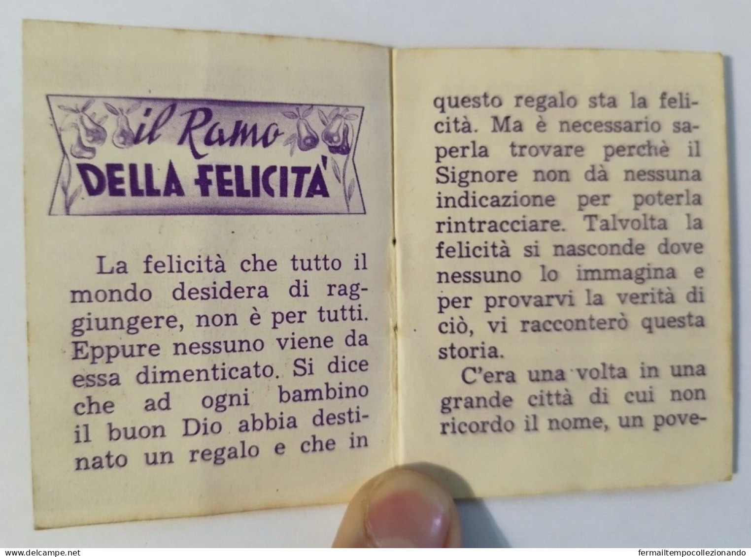 Bq34 Libretto Minifiabe Tascabili Il Ramo Della Felicita' Ed Vecchi 1952 N11 - Zonder Classificatie