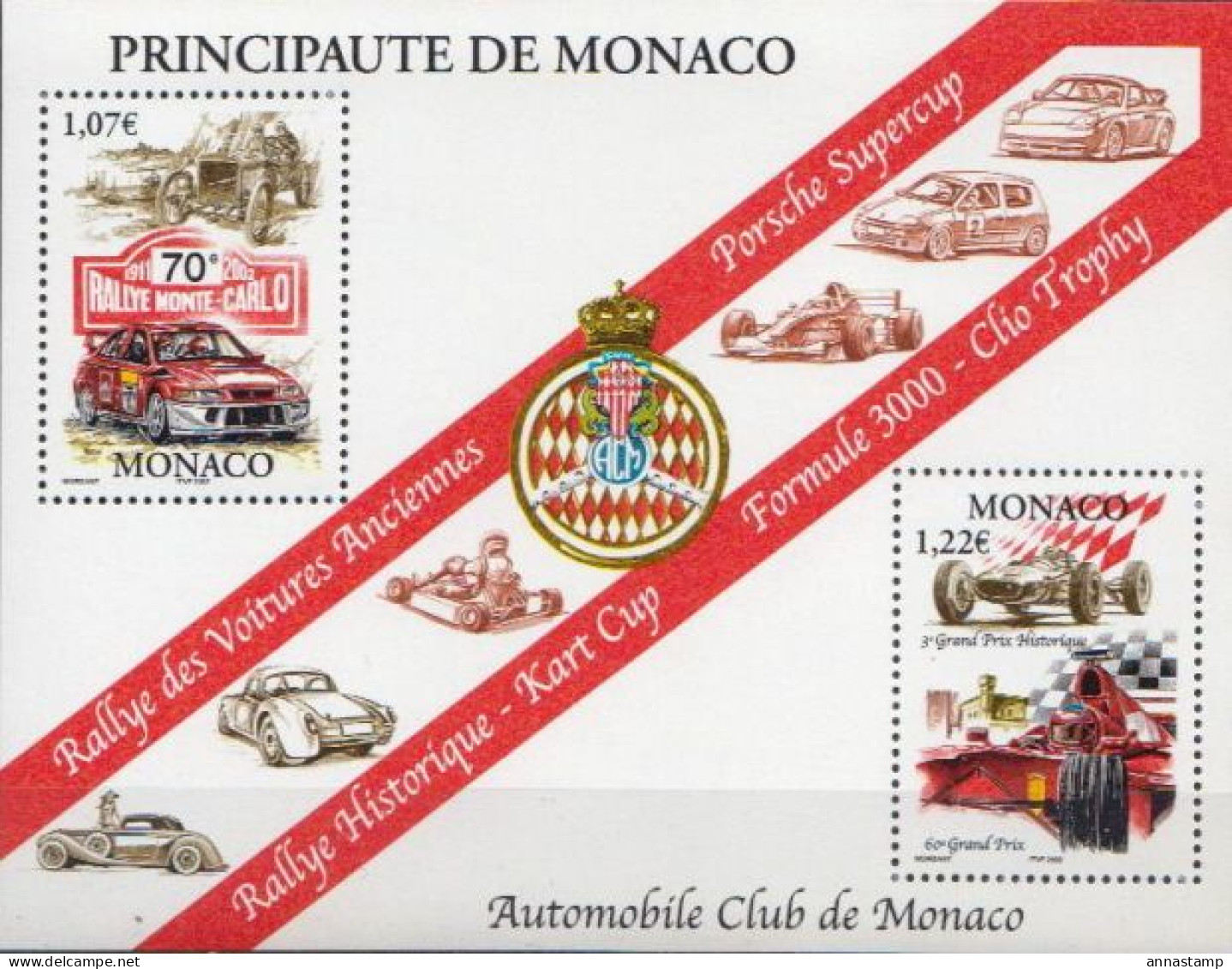 Monaco MNH SS - Auto's