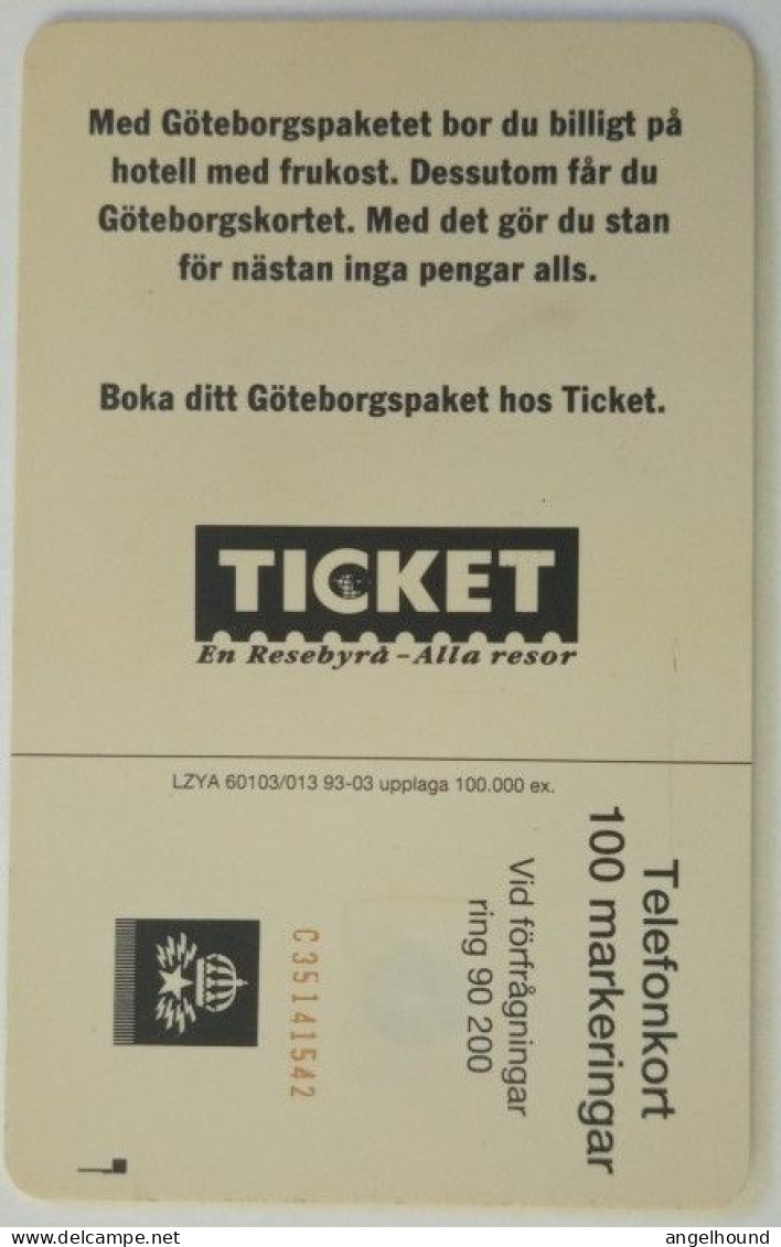 Sweden 100 Unit Chip Card - Tourist Tram - Sparvagn Goteborg - Suecia