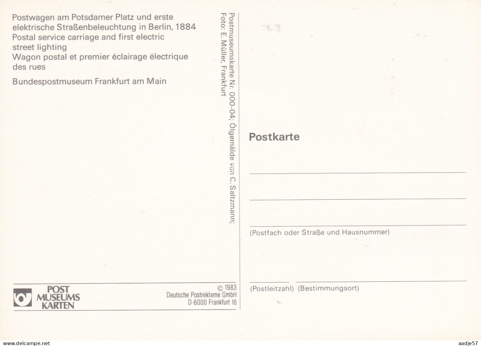 Germany Berlin 1984 100J Strom Fur Berlin 1v Maximum Card - Maximumkarten (MC)