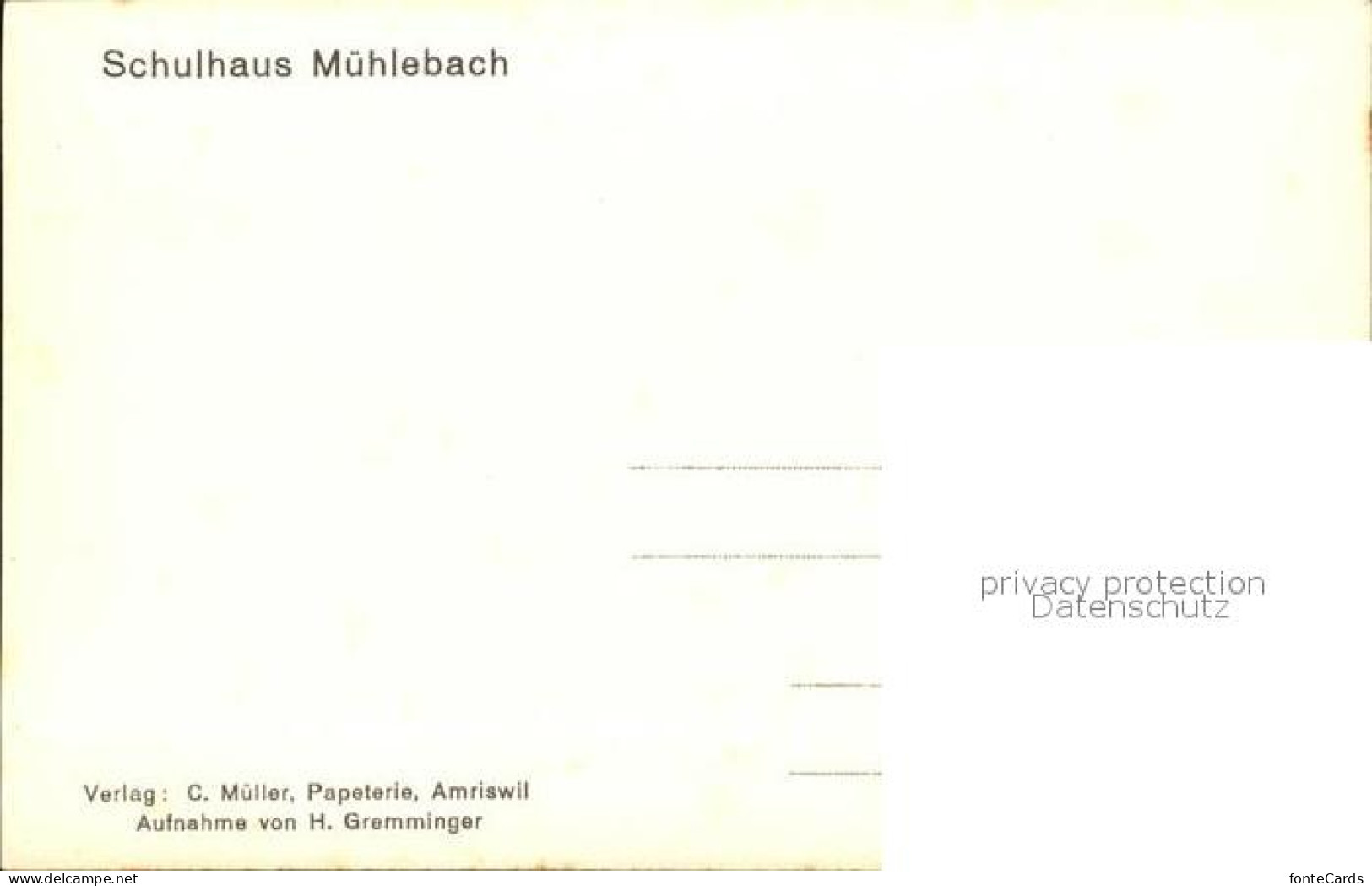 12057675 Muehlebach Zuerich Schulhaus  - Other & Unclassified