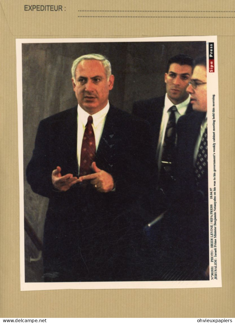 PHOTOS DE PRESSE  ISRAEL  BENJAMIN NETANYAHU  Premier Ministre  1997 SIPA PRESS - Personas Identificadas