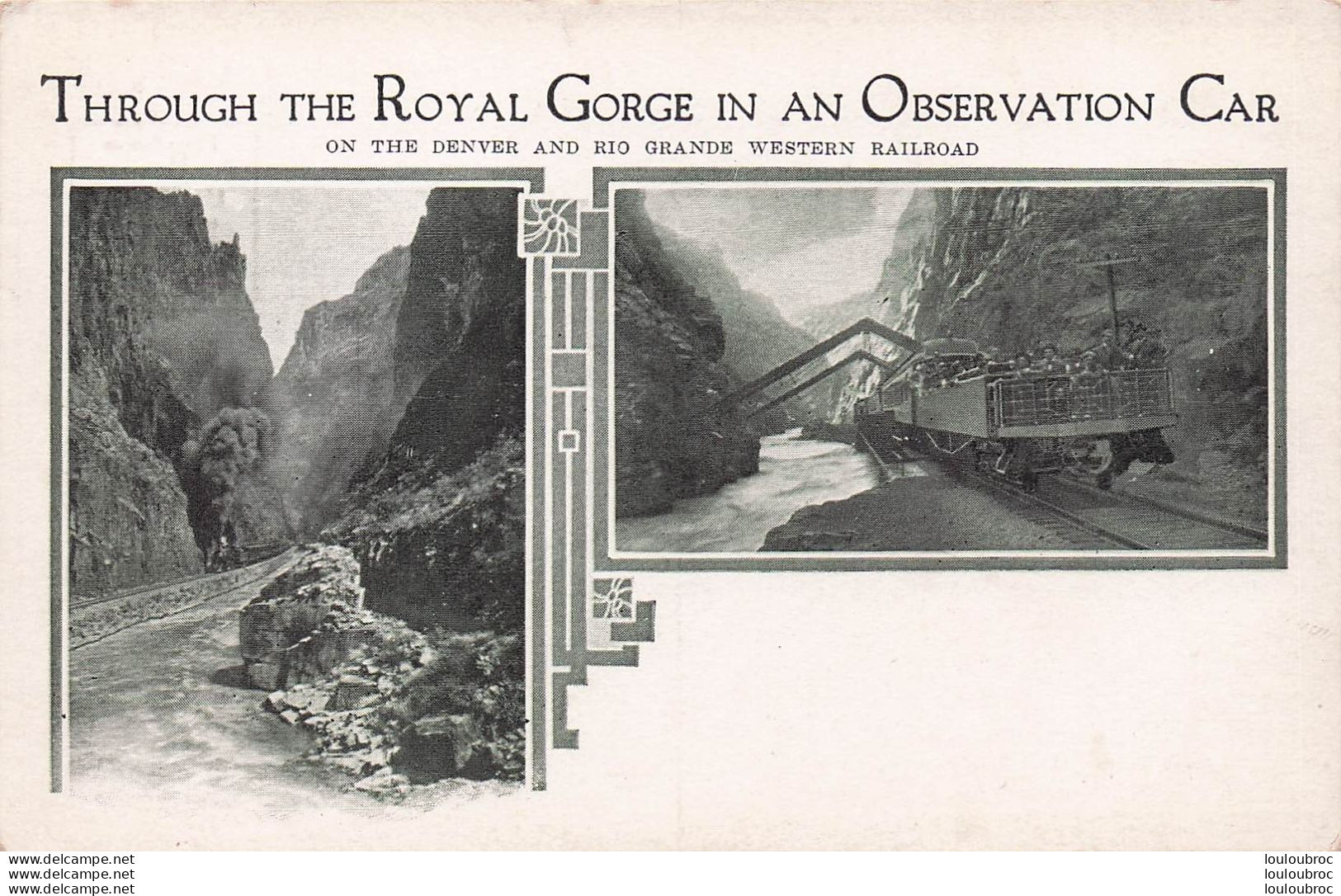 THROUGH THE ROYAL GORGE IN AN OBSERVATION CAR - Andere & Zonder Classificatie