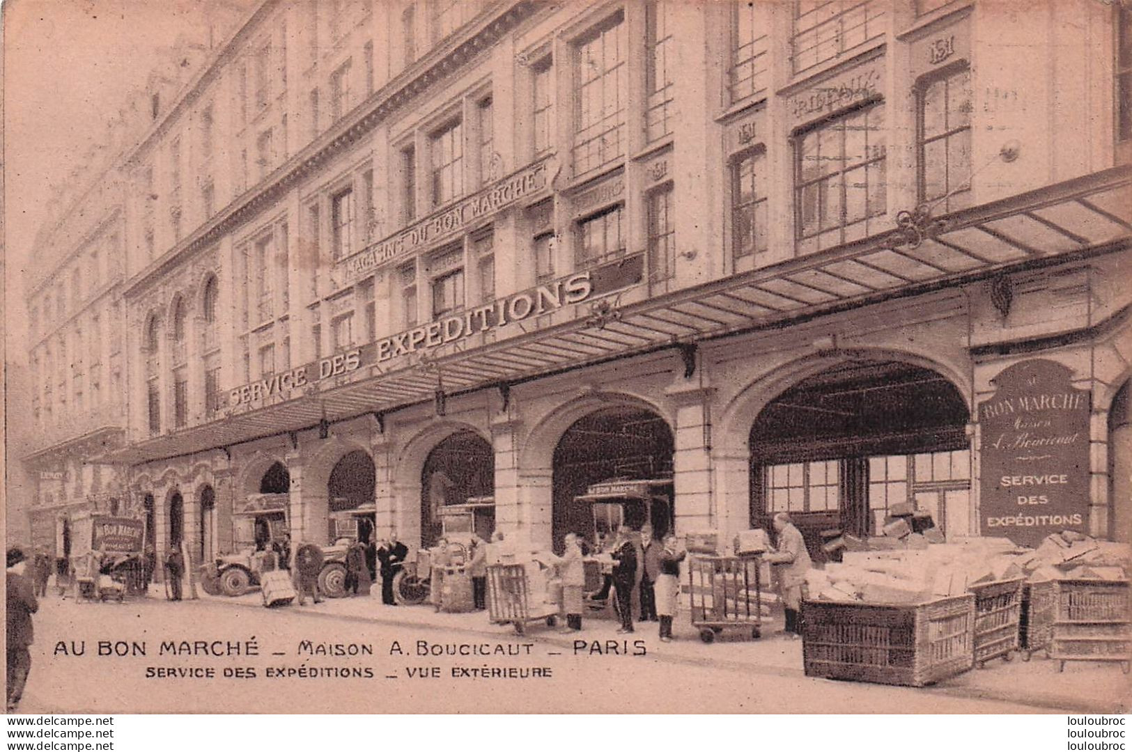 PARIS AU BON MARCHE MAISON BOUCICAUT  SERVICE DES EXPEDITIONS - Andere & Zonder Classificatie