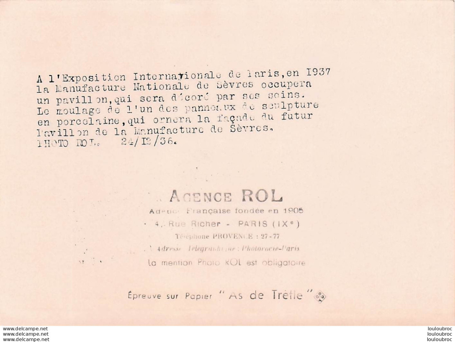 MANUFACTURE DE SEVRES EN 1936 TRAVAUX POUR L'EXPOSITION INTERNATIONALE DE 1937 PREPARATION DES PANNEAUX PHOTO  18X13CM - Professions