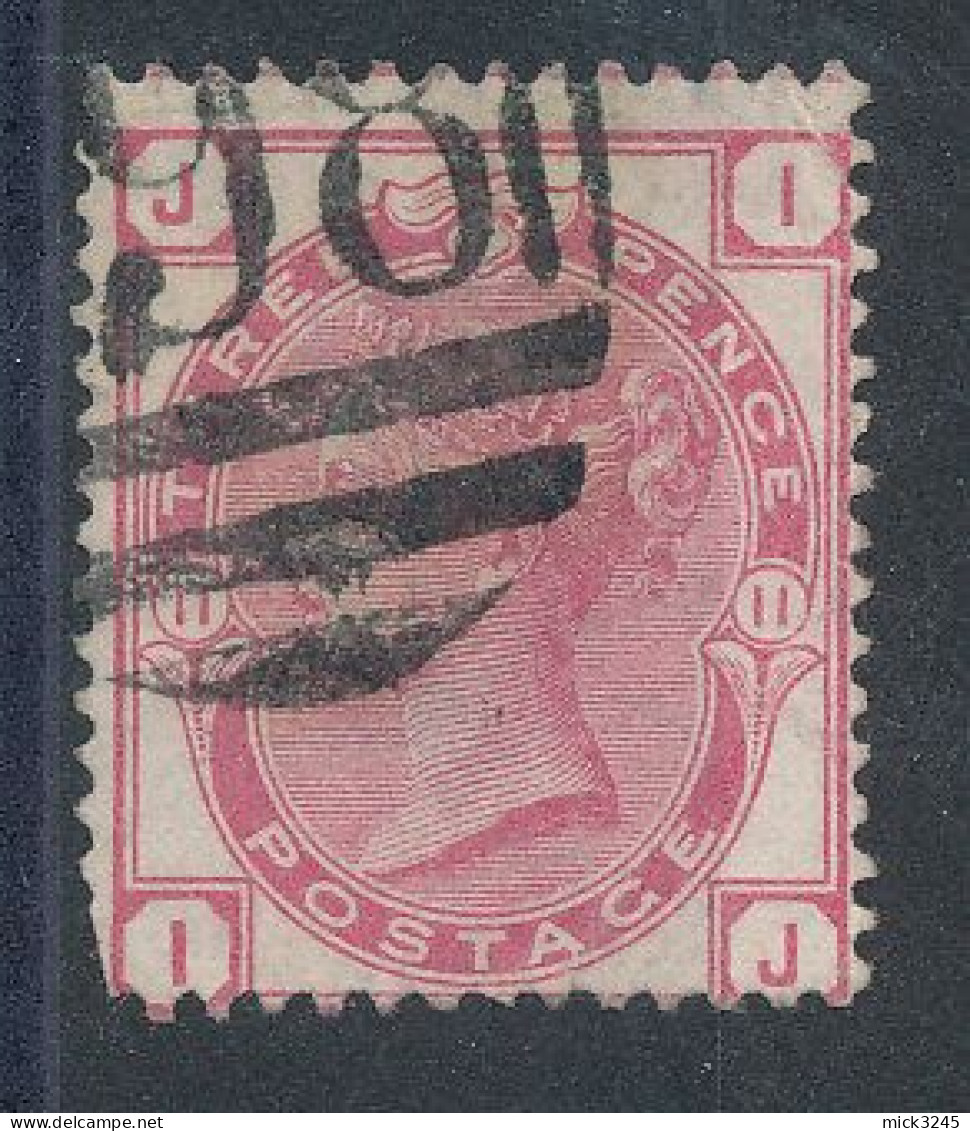 GB  N°51 Victoria 3p Rose De 1873 Planche 11 - Gebraucht