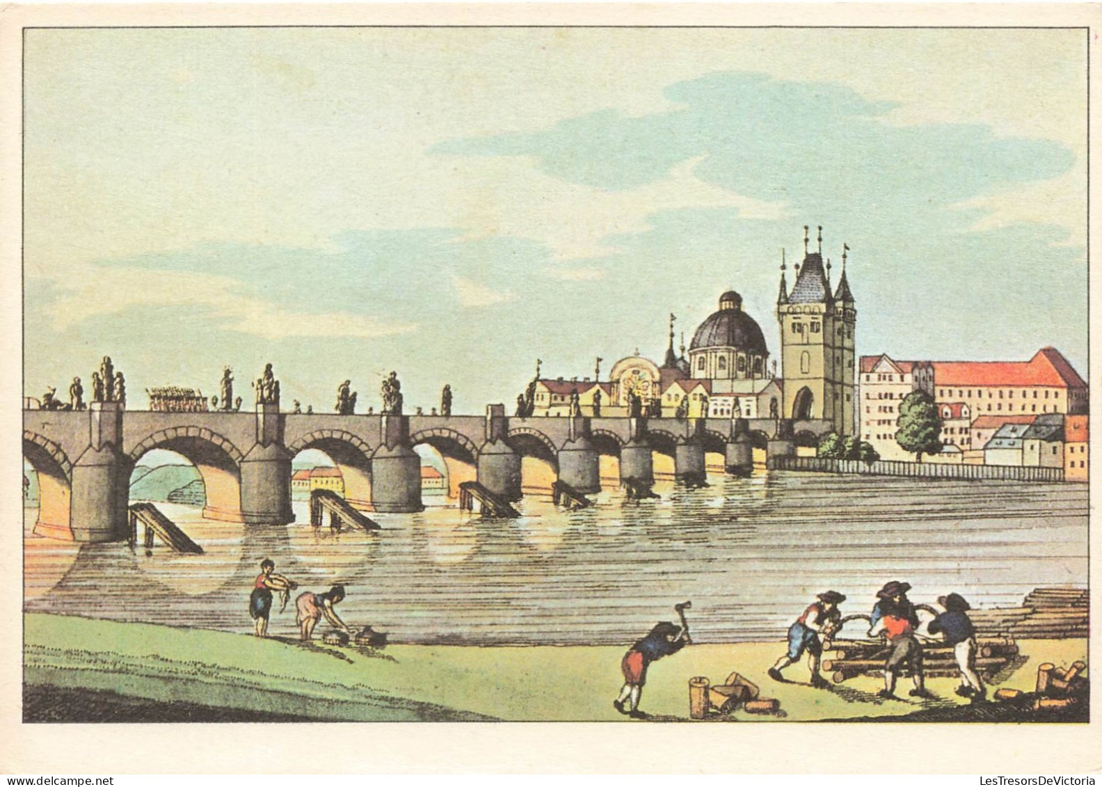 TCHEQUIE  - A Gustav - J Berka - Praha Karluv Most - Kolor Médiryt Zr 1818 - Carte Postale - Tchéquie