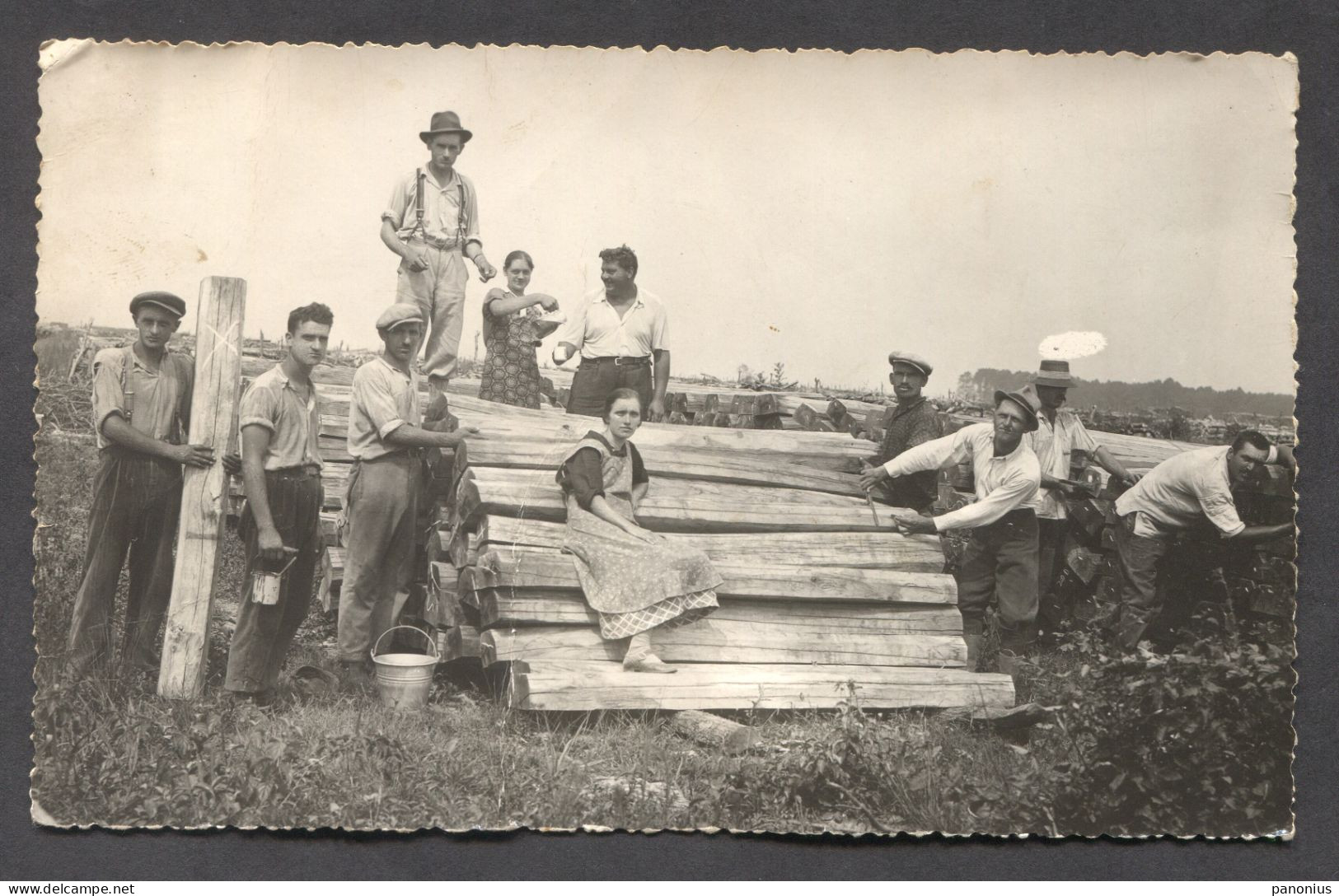 Lug Subotički / Našice Croatia, Pilana Sawmill, Year 1938 ( Folded ) - Kroatië