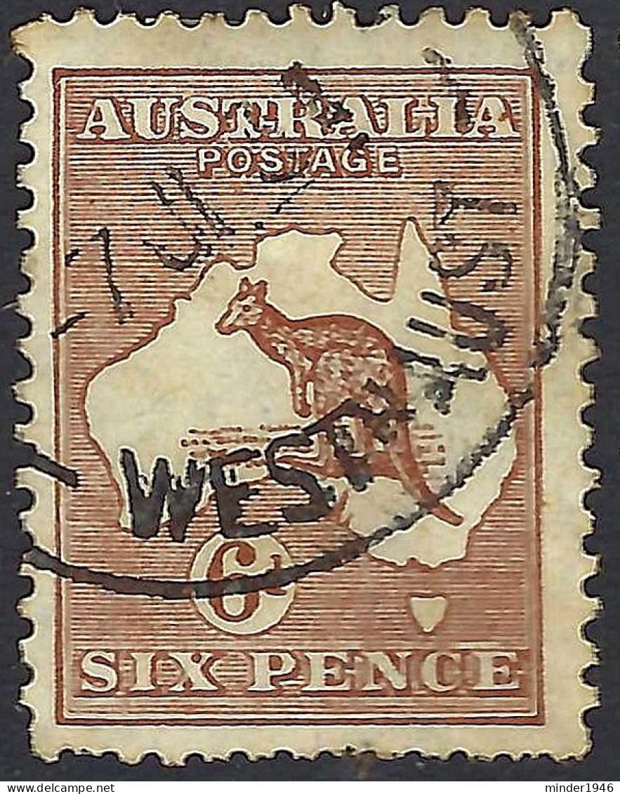 AUSTRALIA 1929 KGV 6d Chestnut Die IIB SG107 Used - Used Stamps