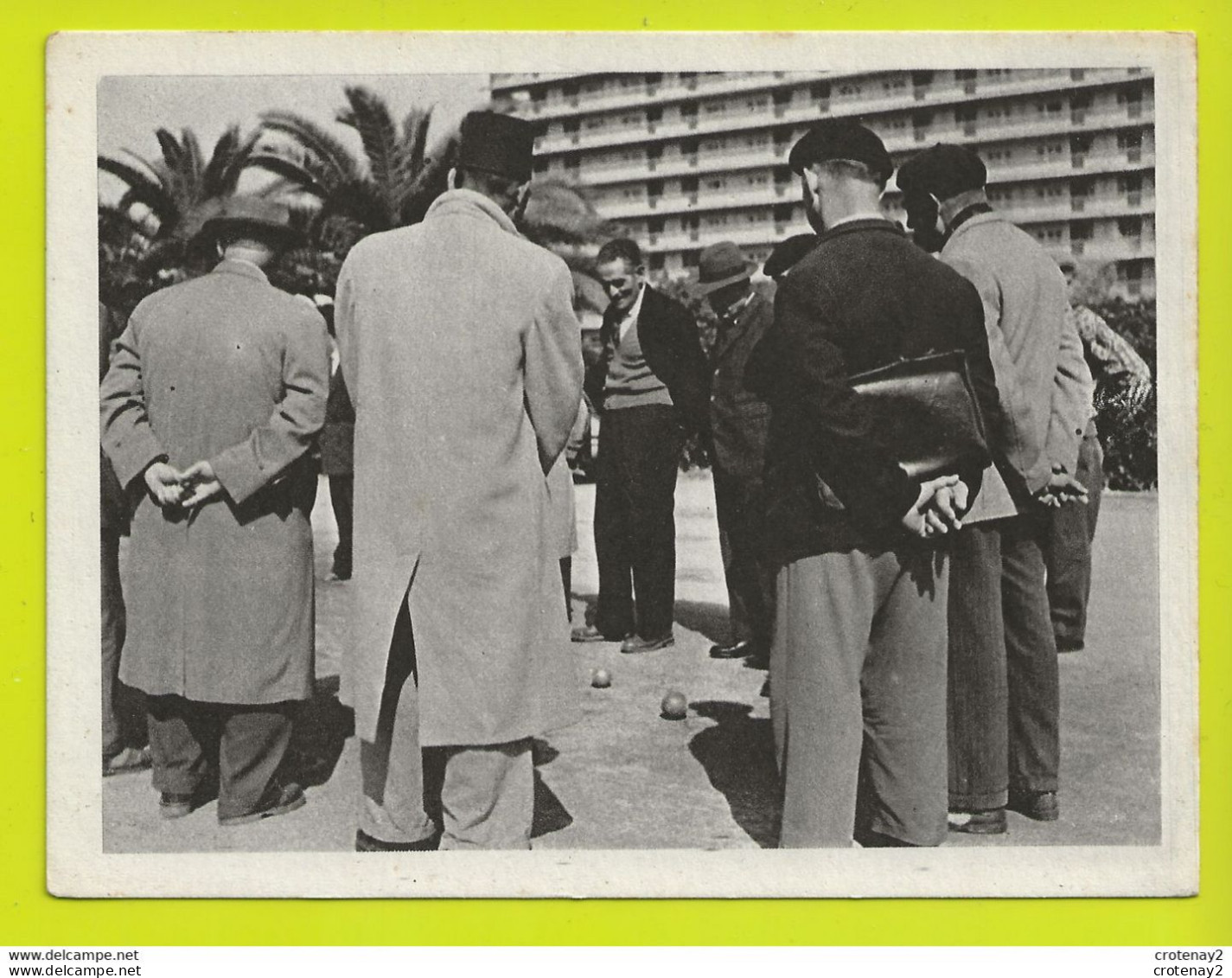 Algérie Partie De Boules Pétanque VOIR DOS Imp Baconnier ALGER - Alger