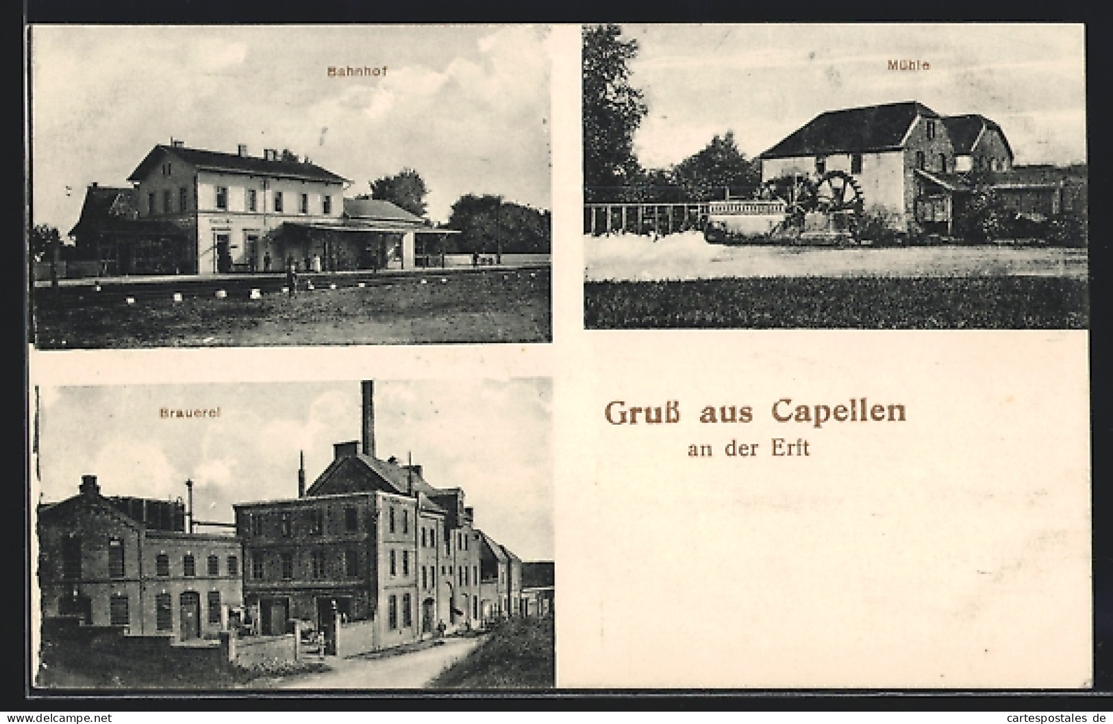 AK Capellen A. D. Erft, Bahnhof, Brauerei Und Mühle  - Other & Unclassified