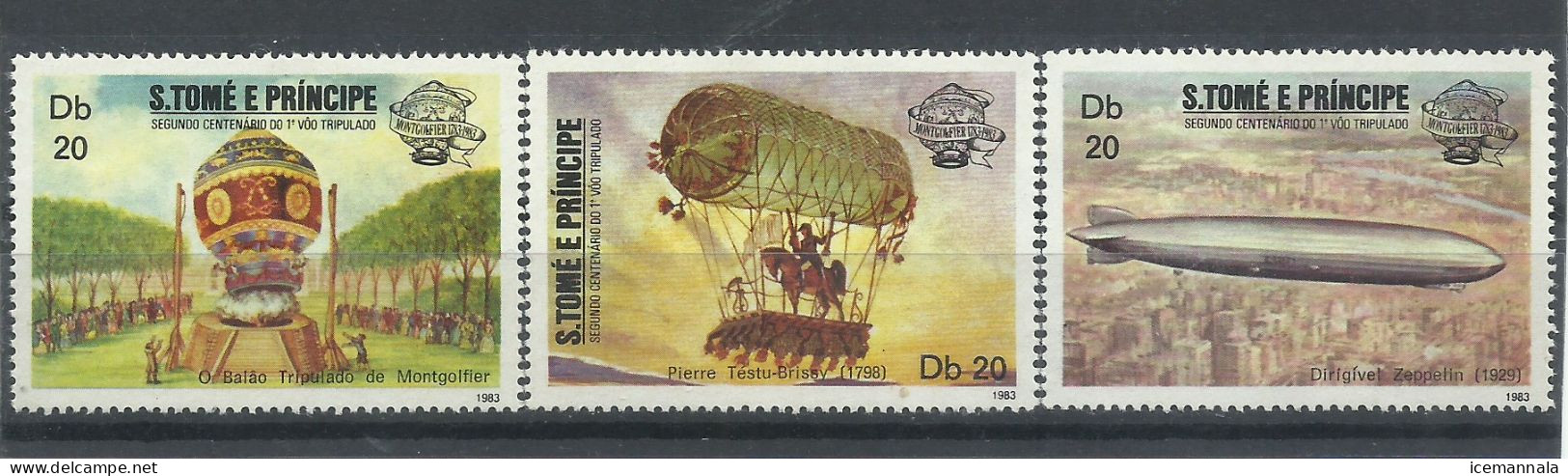 SANTO  TOME   YVERT  741/43   MNH  ** - Zeppelines