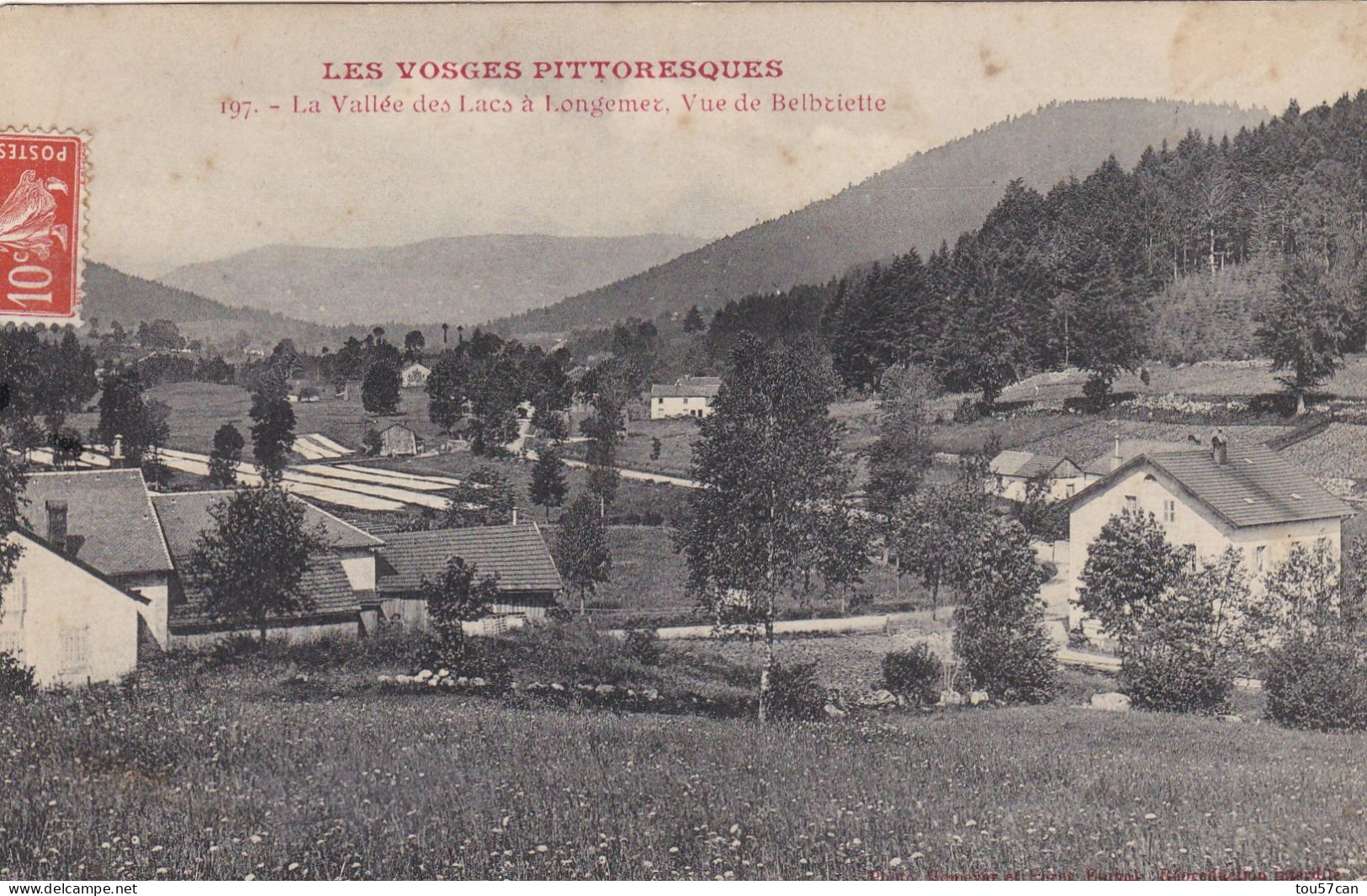 BELBRIETTE  -  LONGEMER  -  VOSGES  -  (88)  -  PEU  COURANTE  CPA  DE  1909  -  VUE  DE  BELBRIETTE. - Xonrupt Longemer