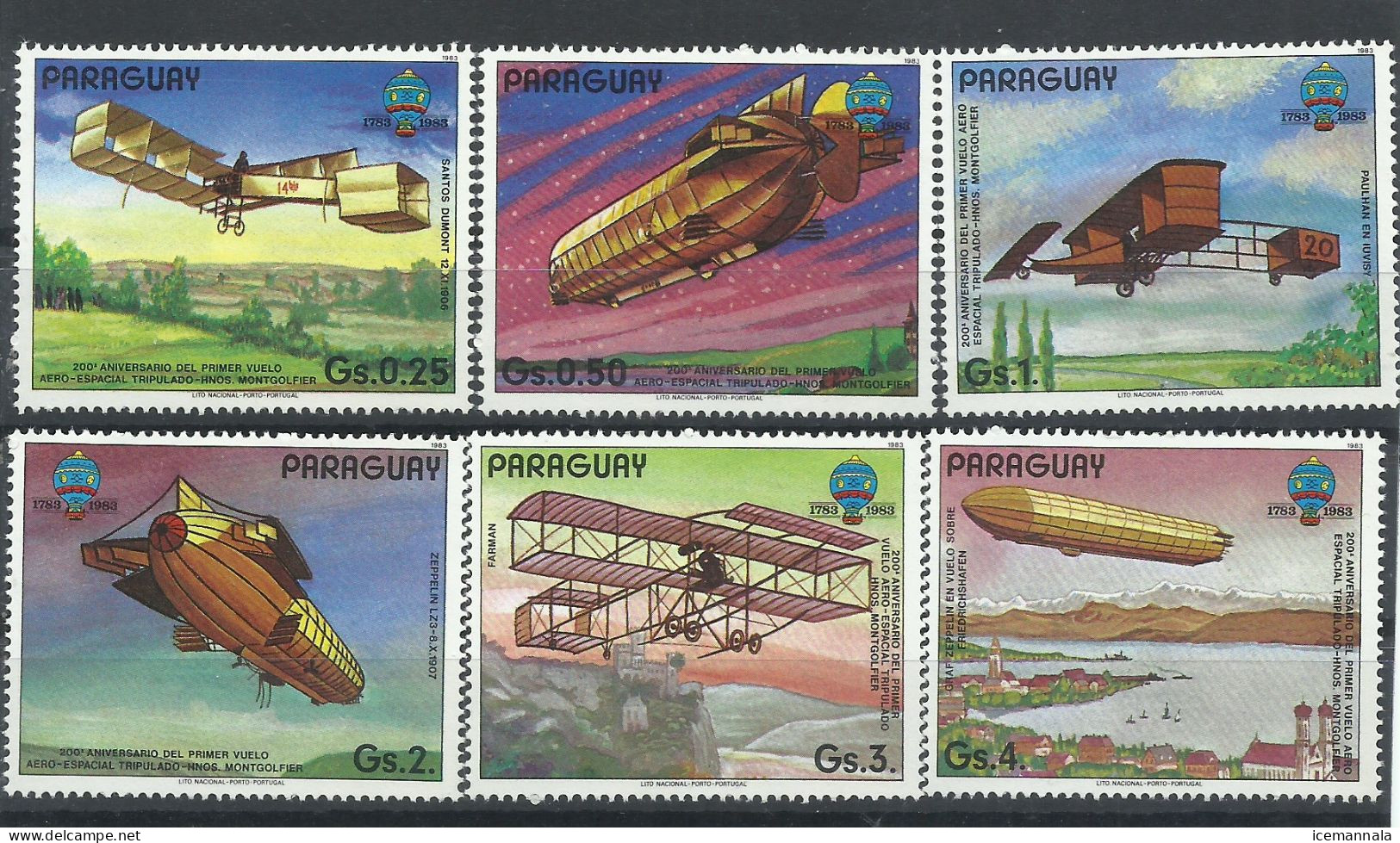 PARAGUAY   YVERT  2056/61   MNH  ** - Zeppeline