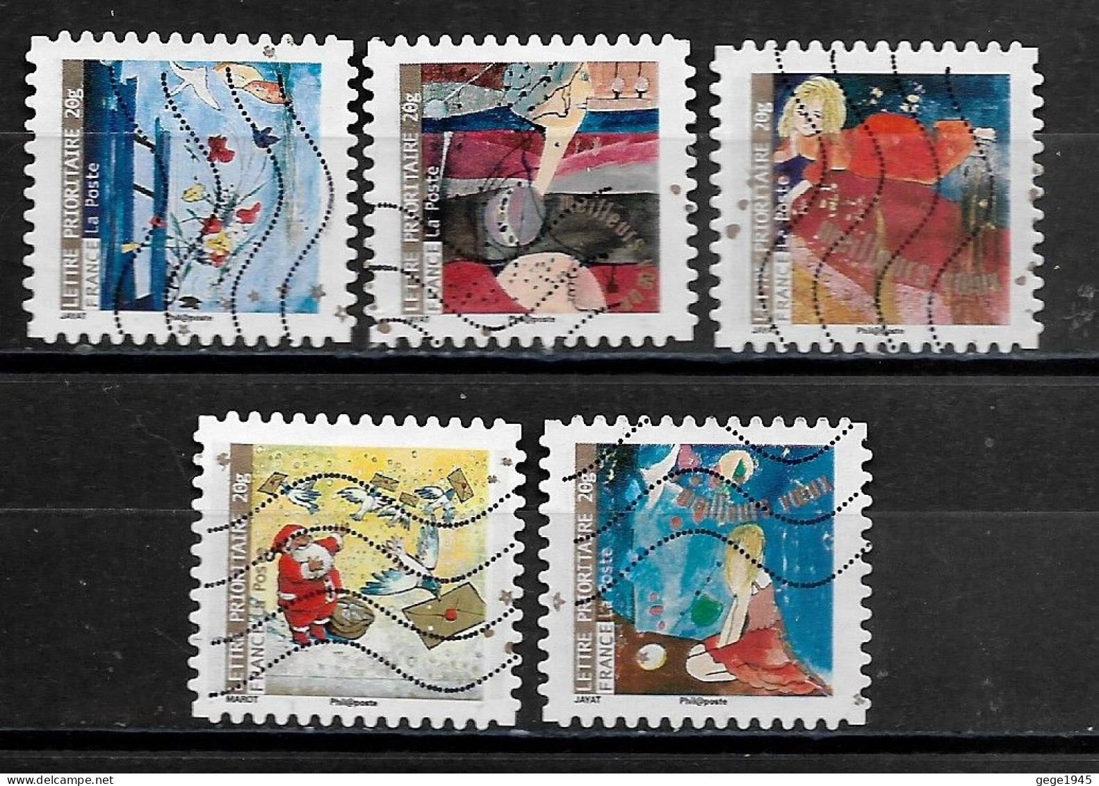 France 2009 Oblitéré Autoadhésif  N° 372 - 374 - 375 - 378 - 382  "  Meilleurs Voeux  " - Used Stamps
