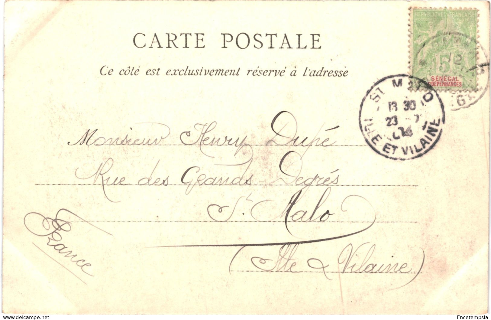 CPA Carte Postale Sénégal Dakar Rue Vincens 1904 VM80313 - Senegal