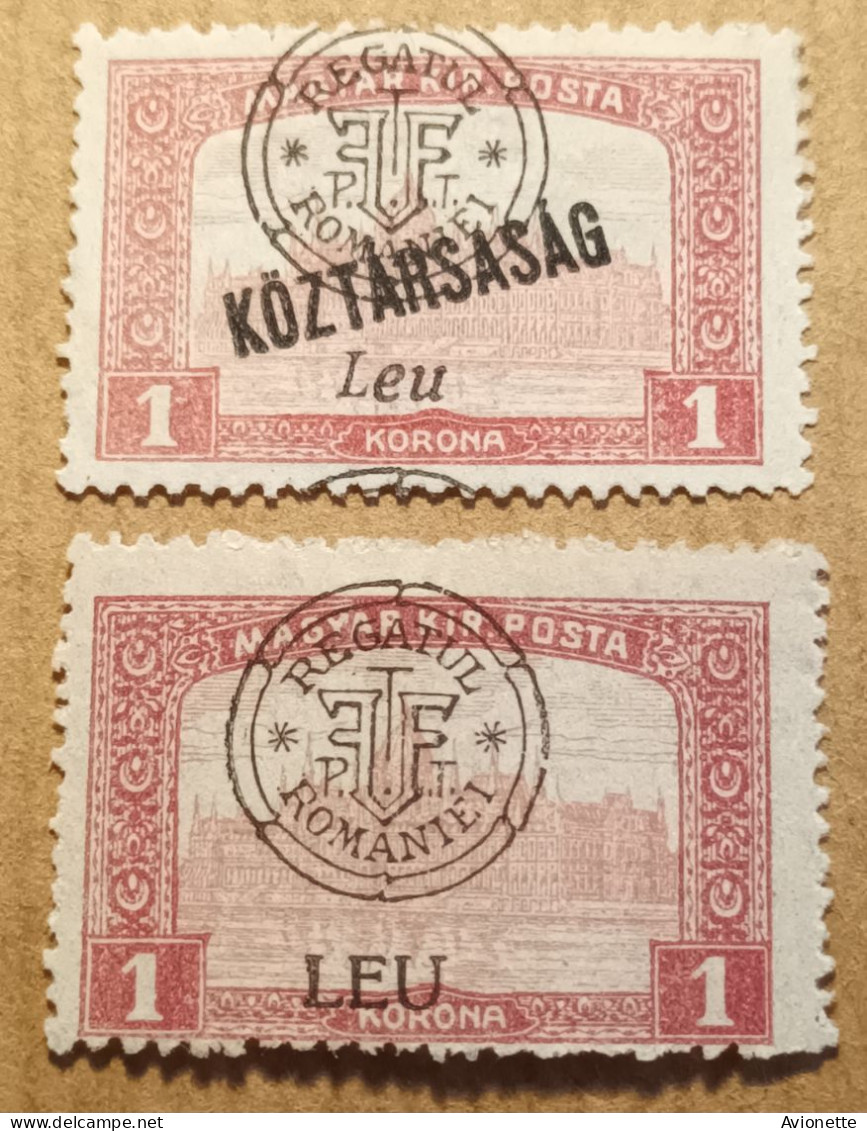 Magyar Kir Posta / Surcharge Regatul Romaniei (2 Timbres Neufs) - Nuevos